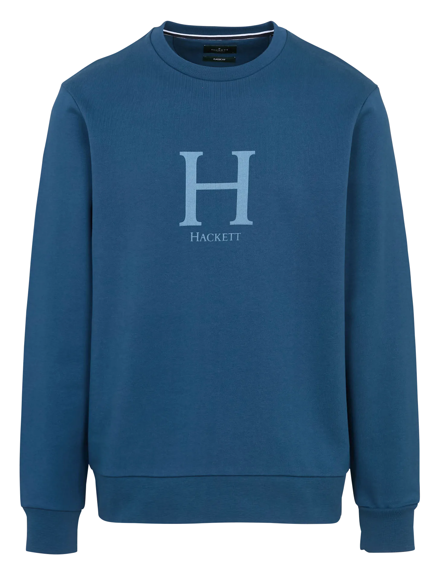 Baumwoll-Sweater mit Rundhalsausschnitt Blau