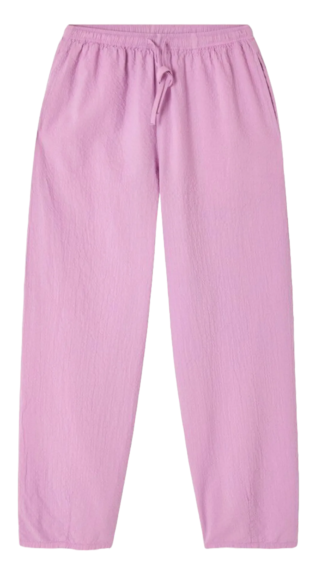 Hoch taillierte Karottenhose uni Rosa TUFFAZ