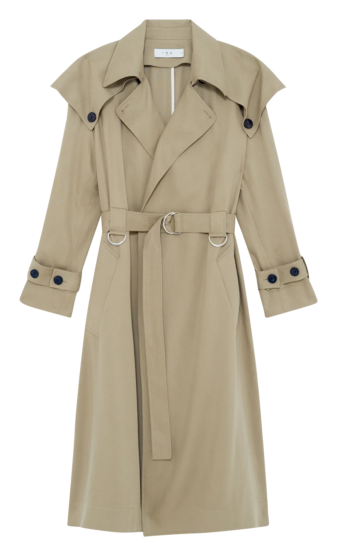 Halblanger Trenchcoat Beige QARO