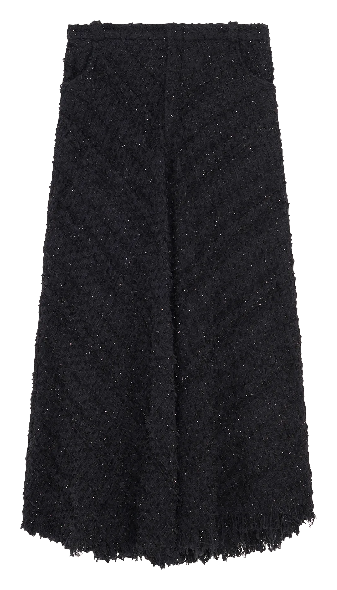 Midirock aus Tweed Schwarz SAMDEN