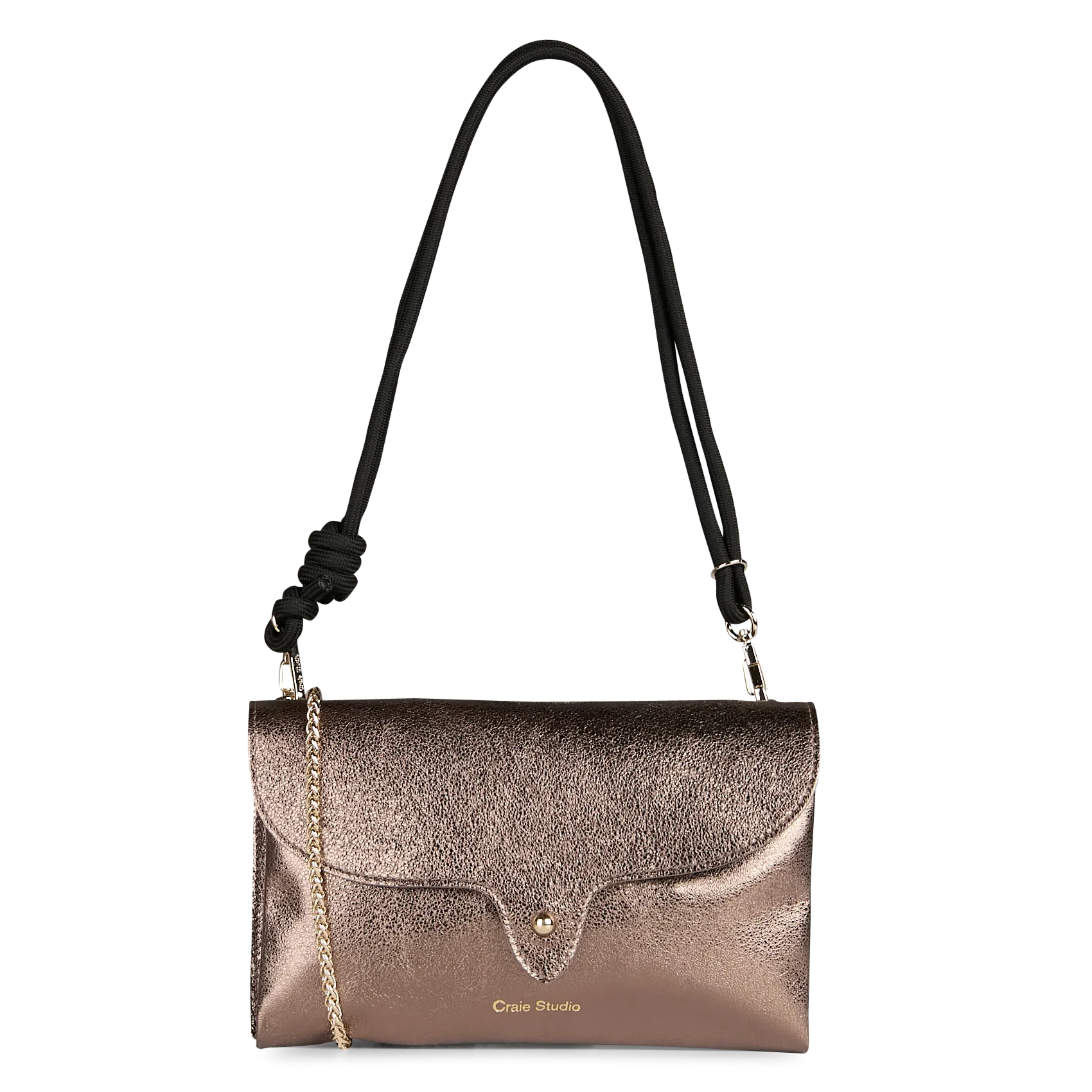 Abend-Clutch aus Leder Golden WEEK