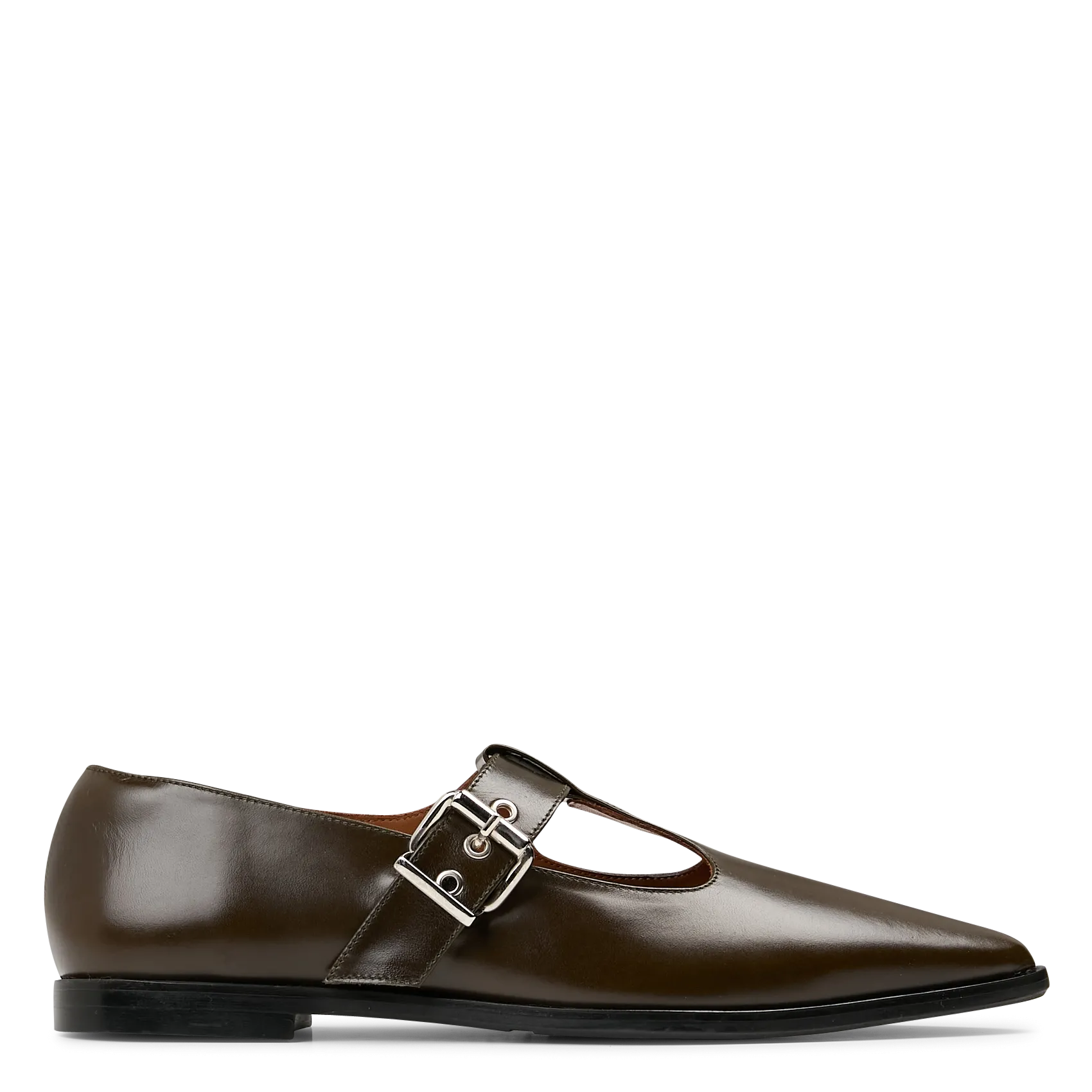 Ballerinas - Leder Grun