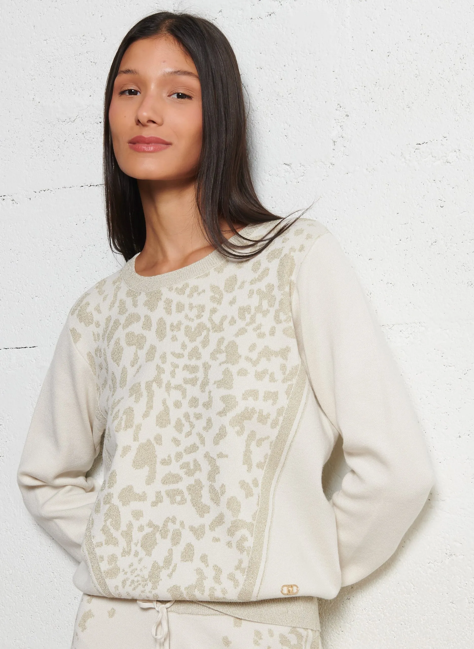 Chat - Jacquard-Pullover Beige