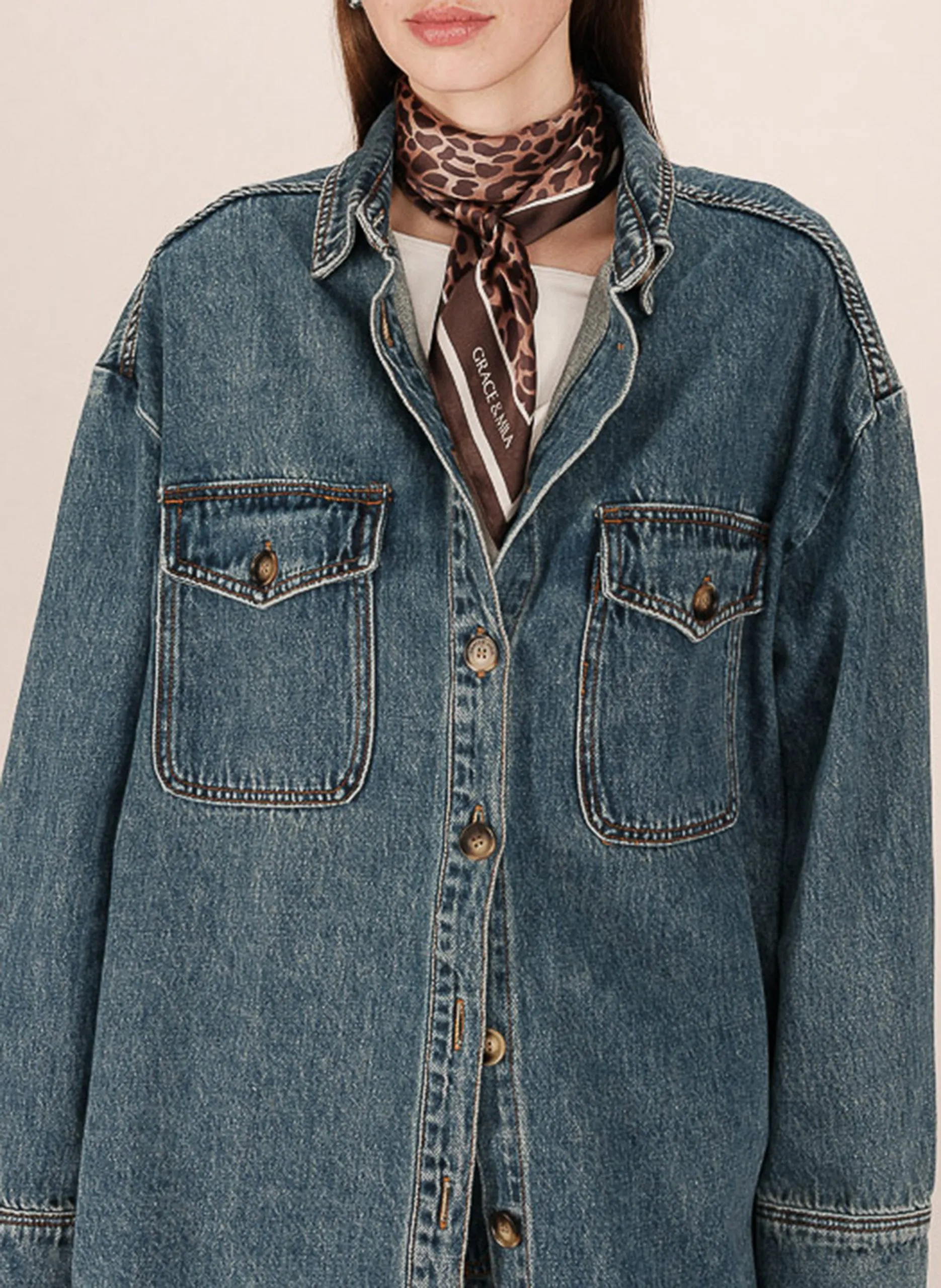 Leo Seidentuch in Quadratform Braun SEPTEMBRE