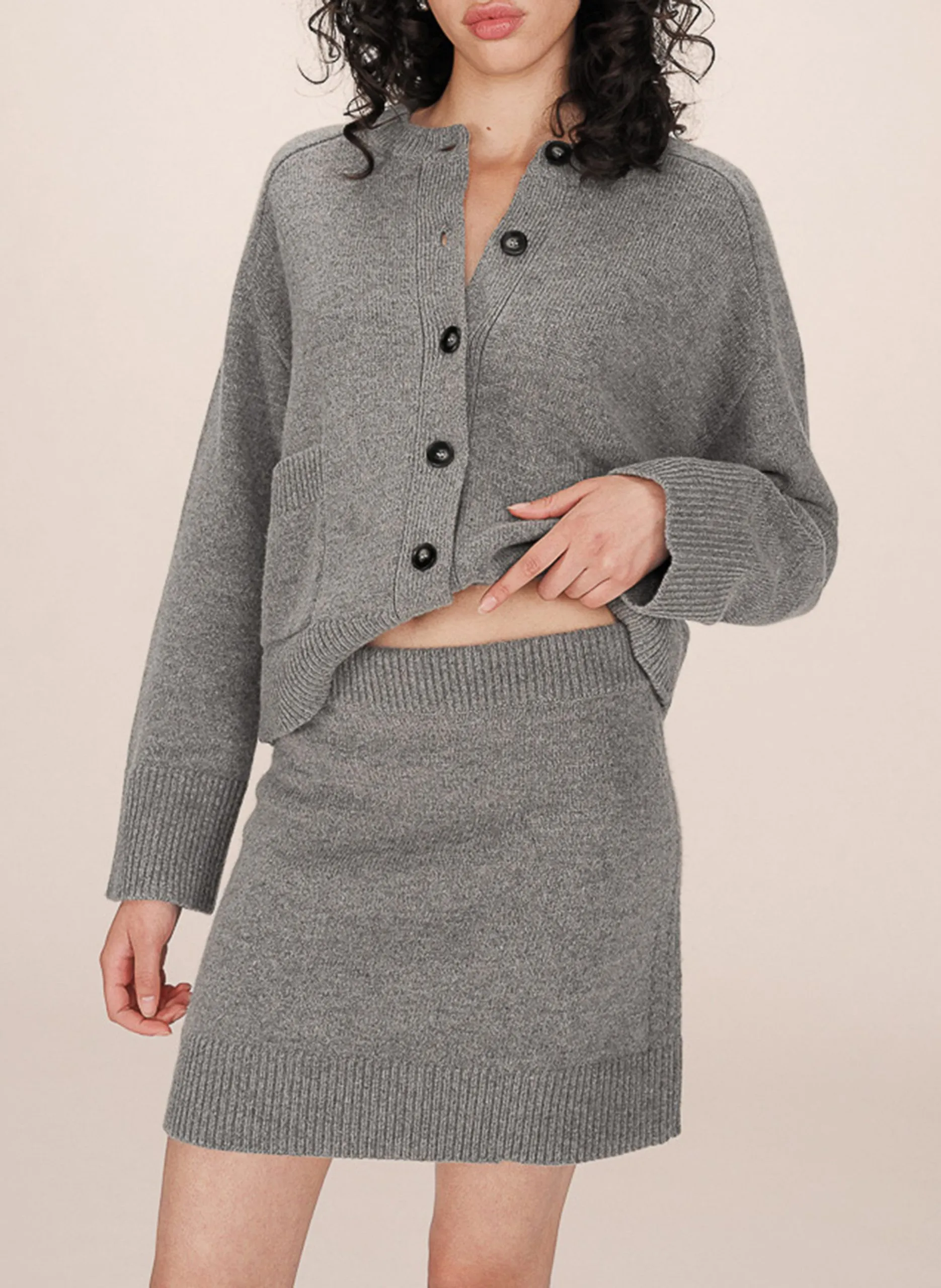 Clara- Kurzer Rock Grau SHAE