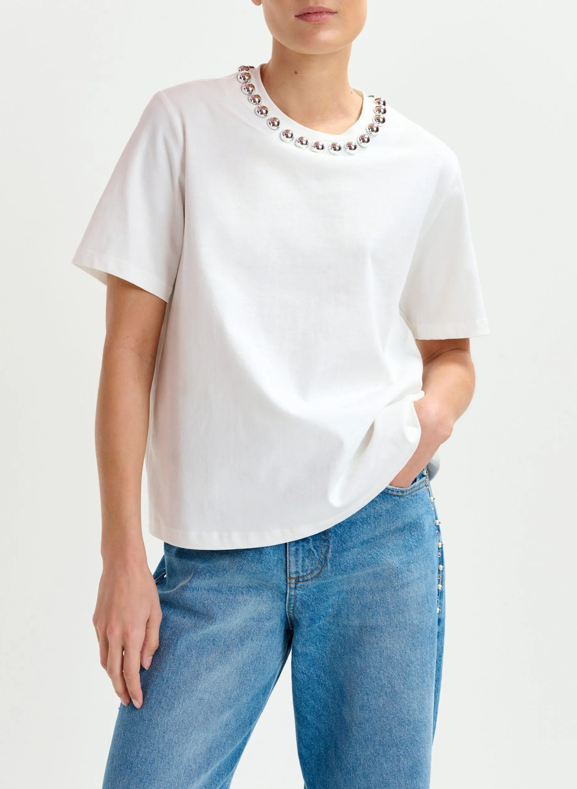 Gerader Baumwolltop Weiss INTENSO