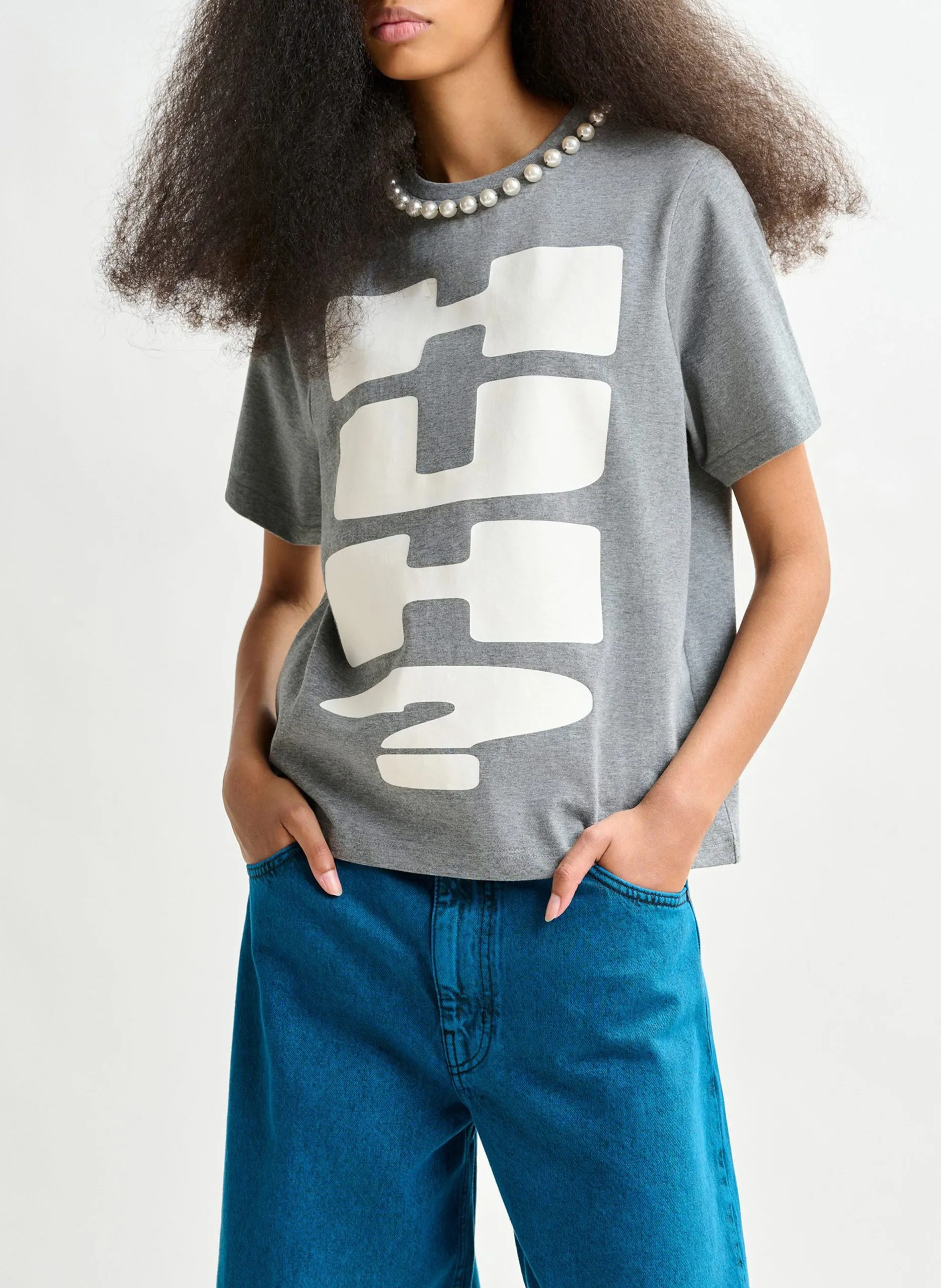 Baumwoll-Pullover mit Rundhalsausschnitt Grau ISOS