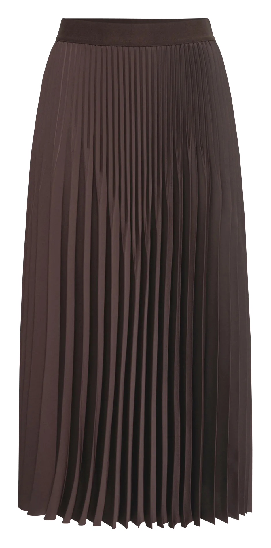 Plissierter ausgestellter Rock Braun BAHIRA