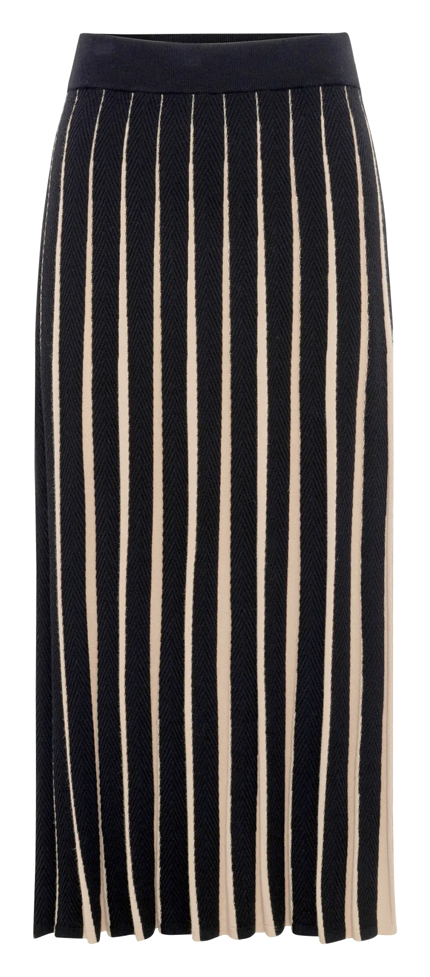 Halblanger Strickrock Schwarz BIBIANE