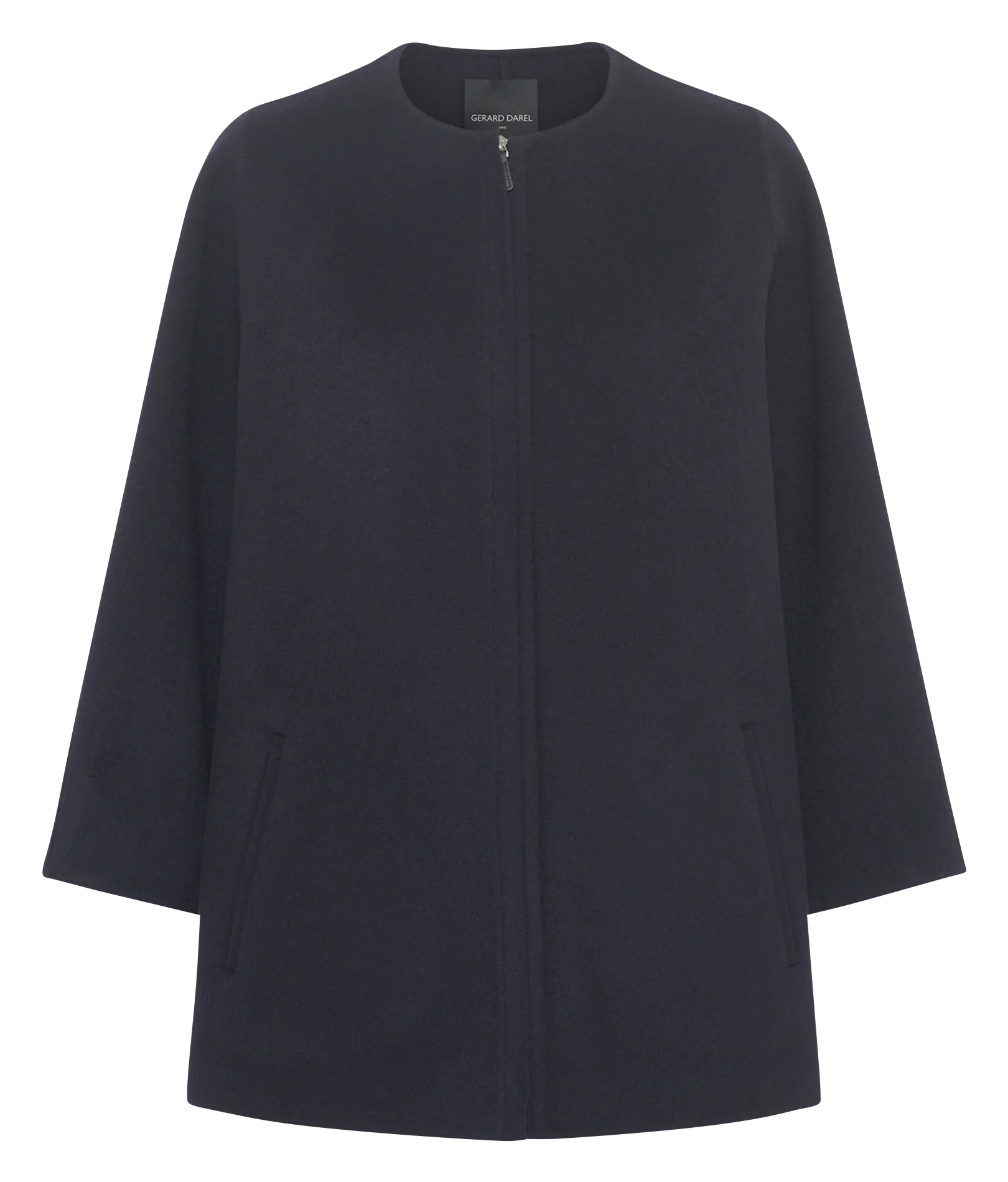 Wollmantel mit rundem Kragen Blau MYRIAM