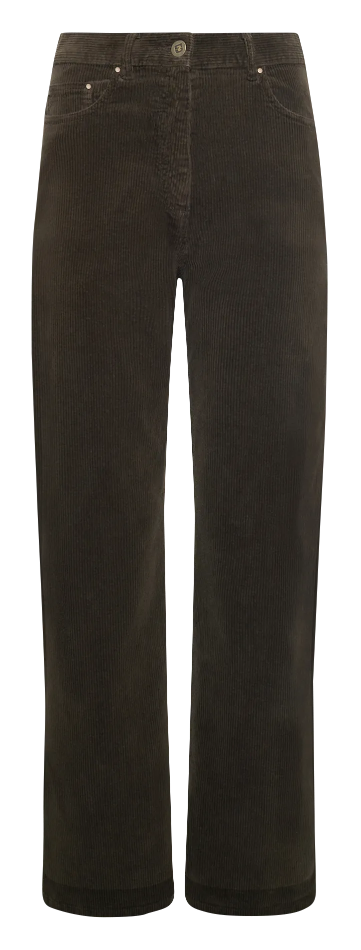 Gerade geschnittene Hose aus meliertem Baumwollstoff Khaki CELESTE