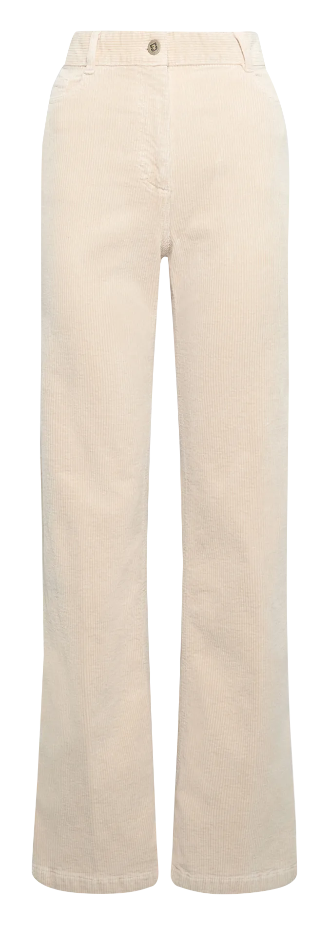Bundfaltenhose aus Cord Beige CHANTAL