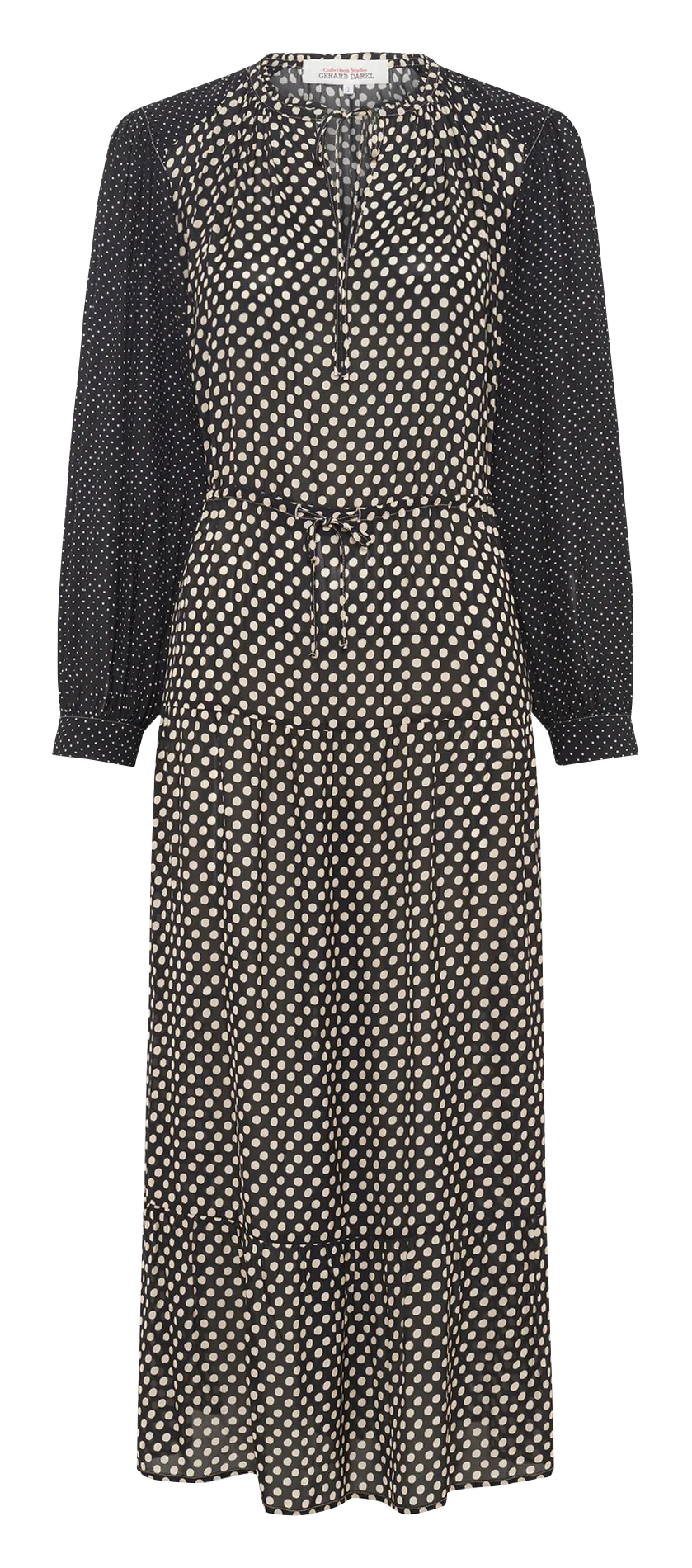 Bedrucktes Maxikleid aus 100% Viskose Schwarz LOVA