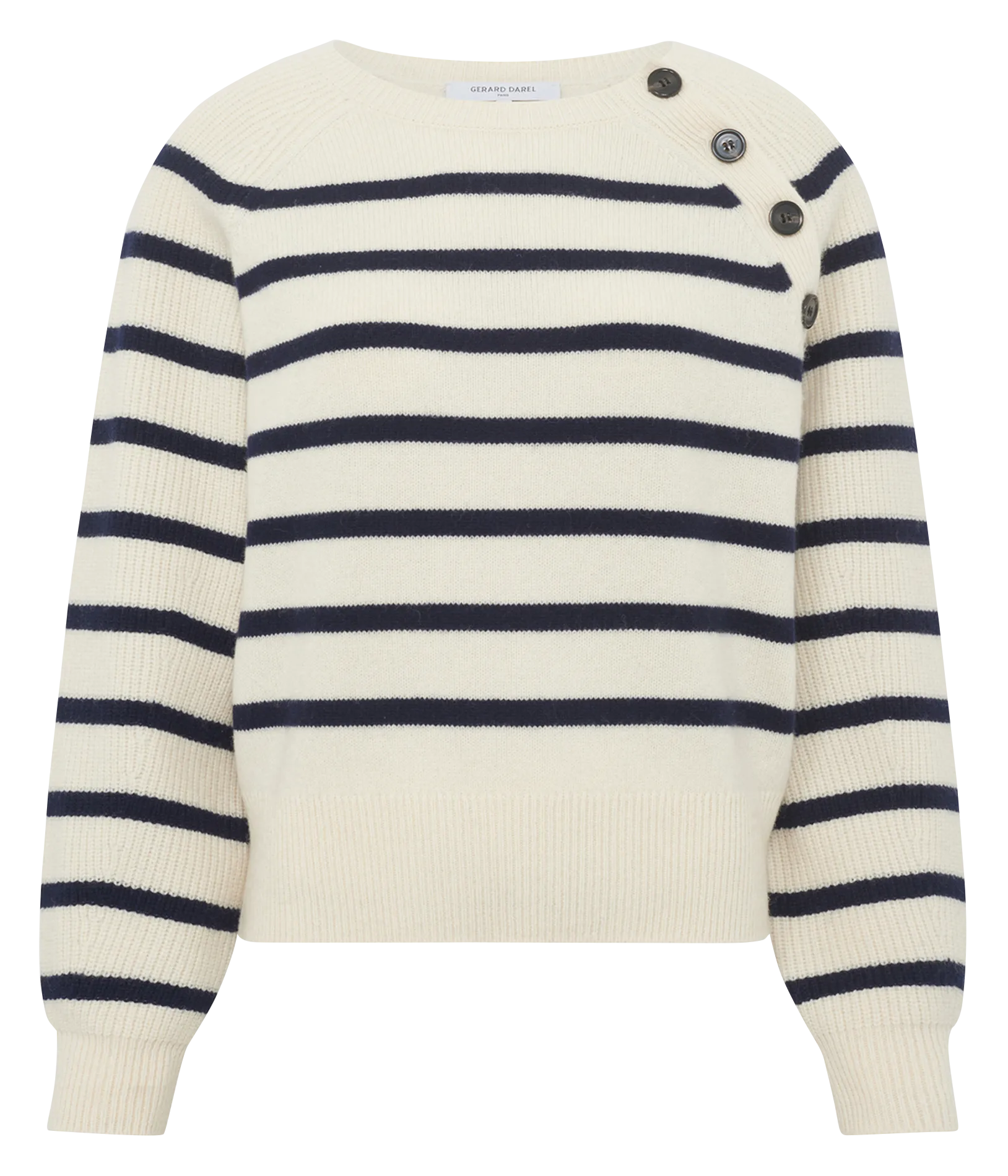 Abidjan - Wollpullover mit Rundhalsausschnitt Beige EDITH