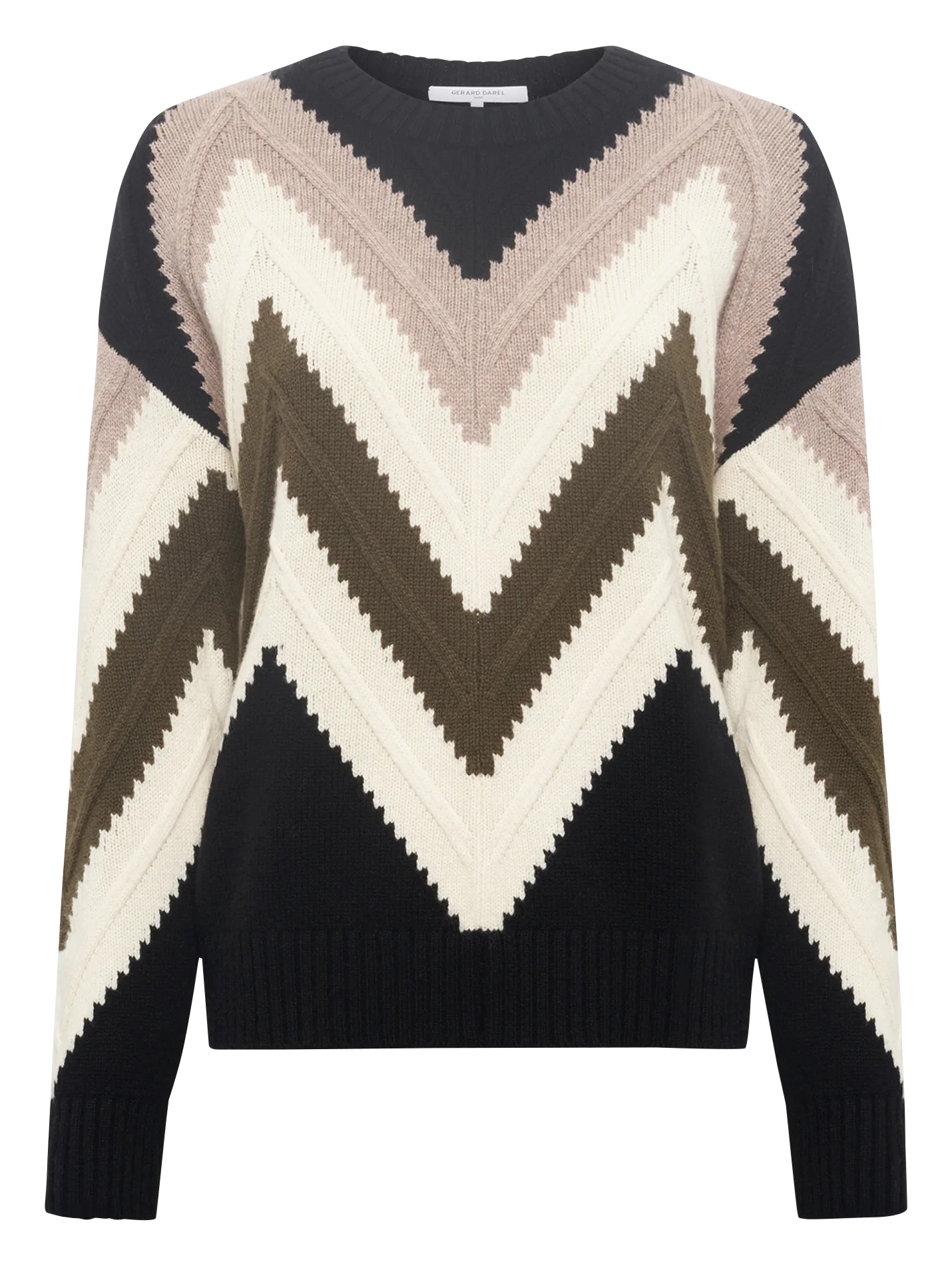 Abidjan - Wollpullover mit Rundhalsausschnitt Schwarz ELISSA