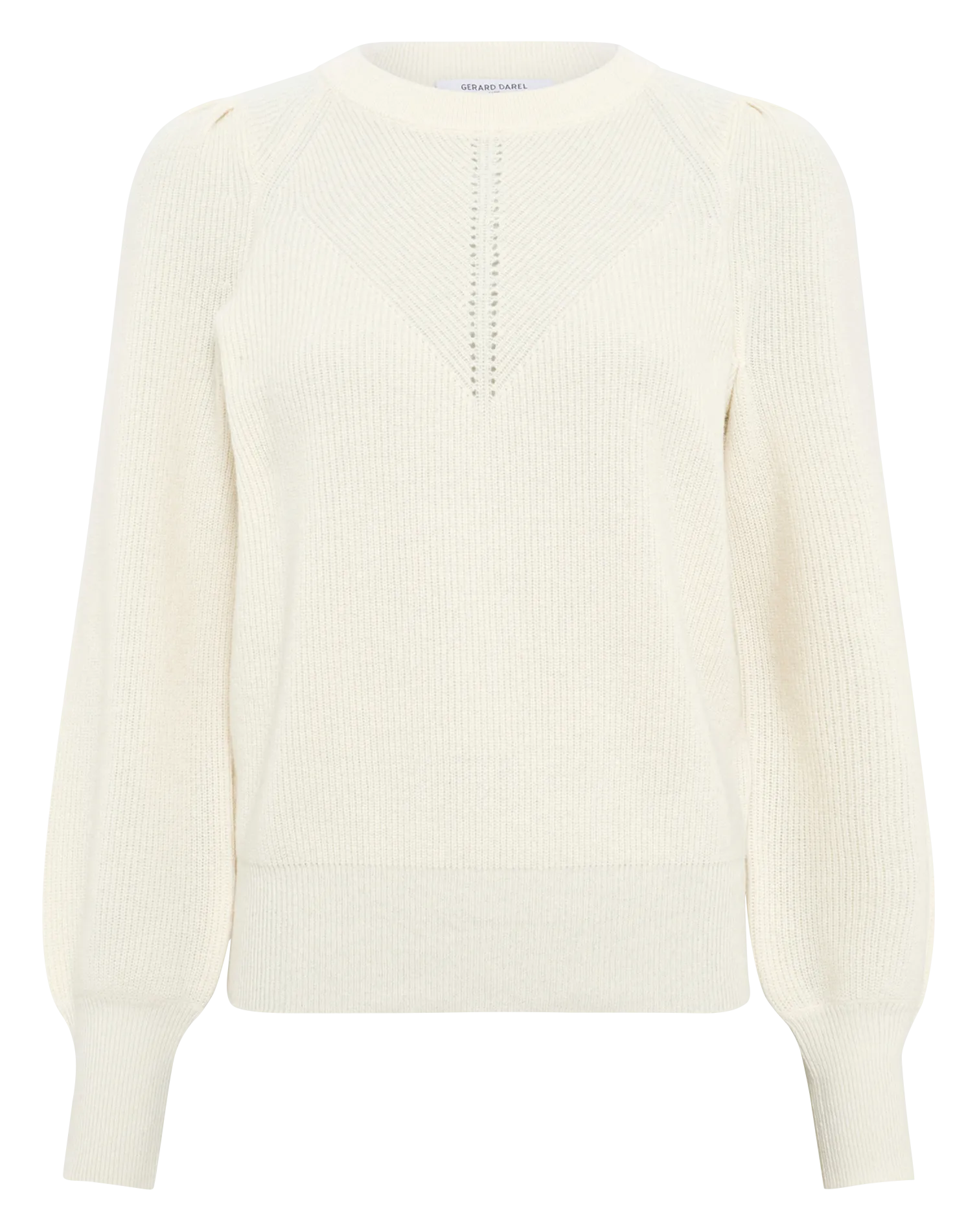 Abidjan - Wollpullover mit Rundhalsausschnitt Beige EVANGE