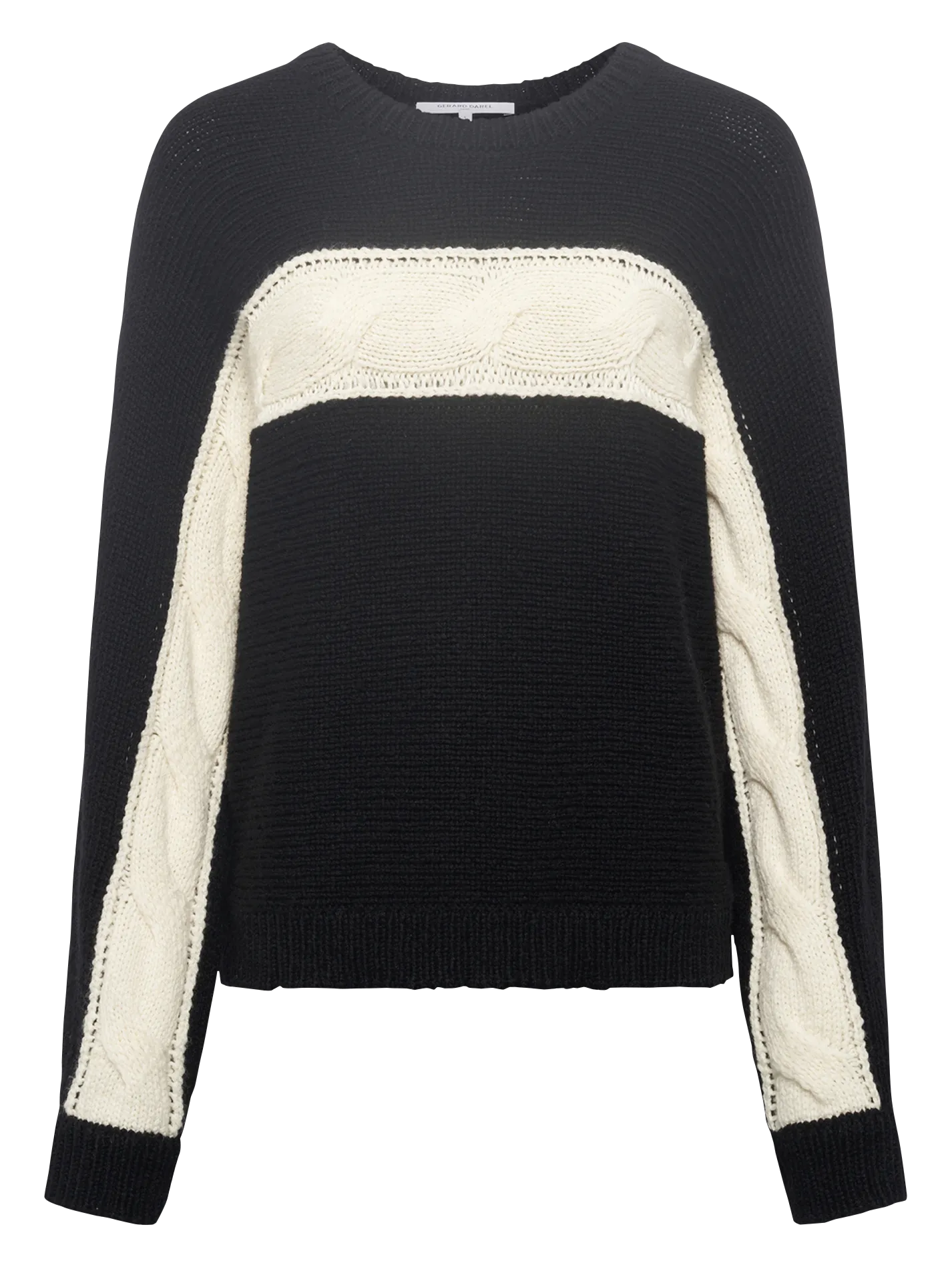 Abidjan - Wollpullover mit Rundhalsausschnitt Schwarz ESTE