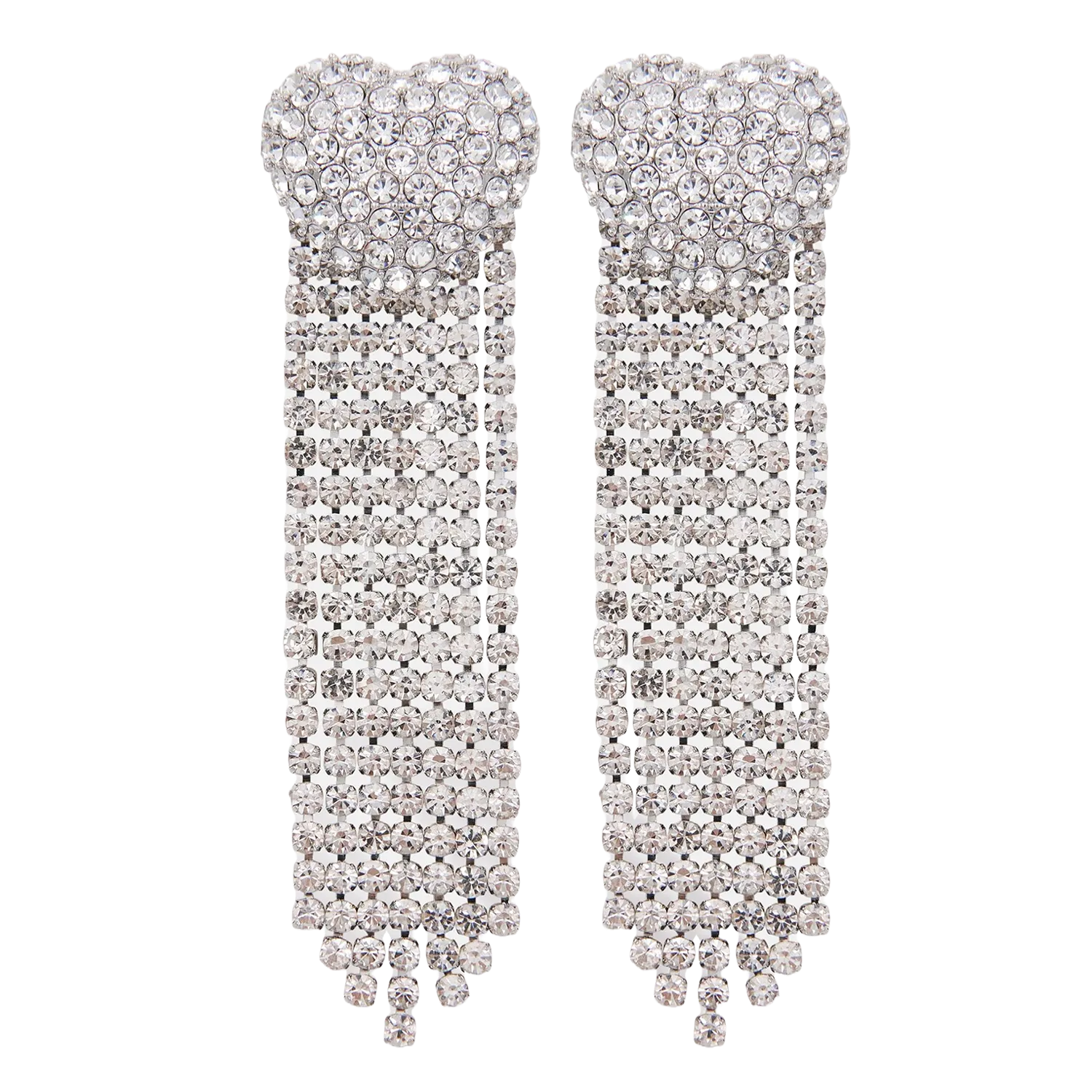 Herzförmige Ohrringe Silber ILYA