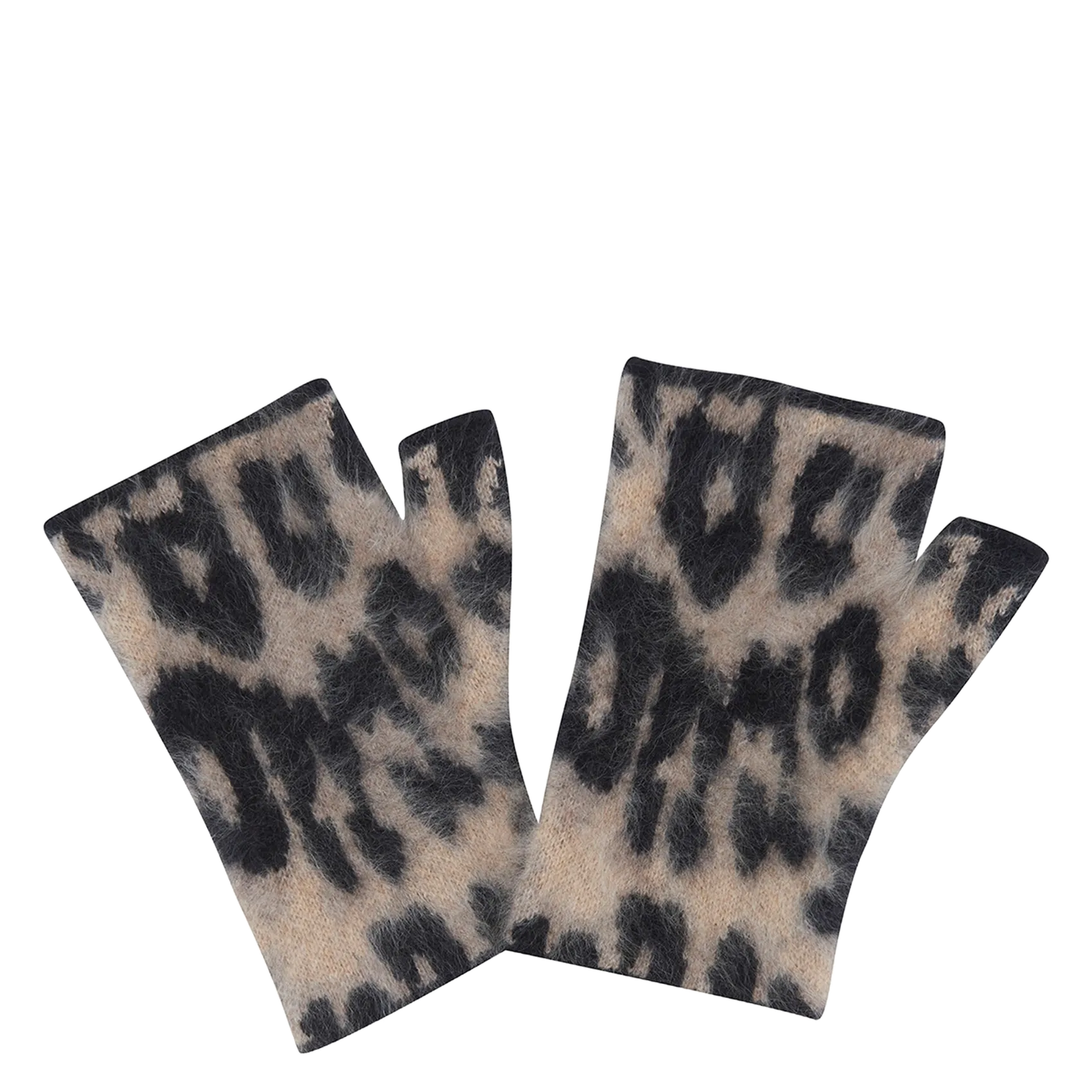 Leopardenmuster-Cashmere-Handschuhe Braun MINI SOTCHY