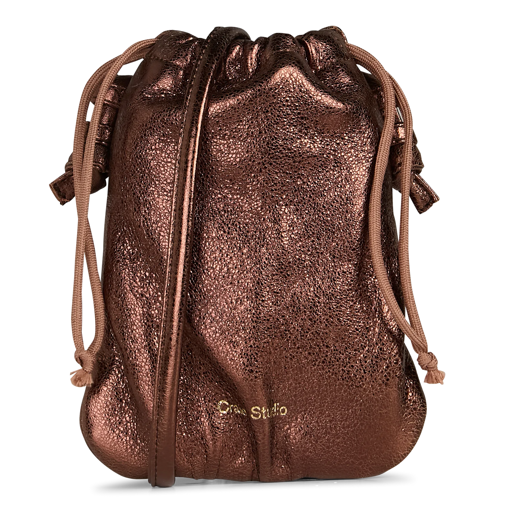 Ledertasche mit Rissmuster Braun MILLI