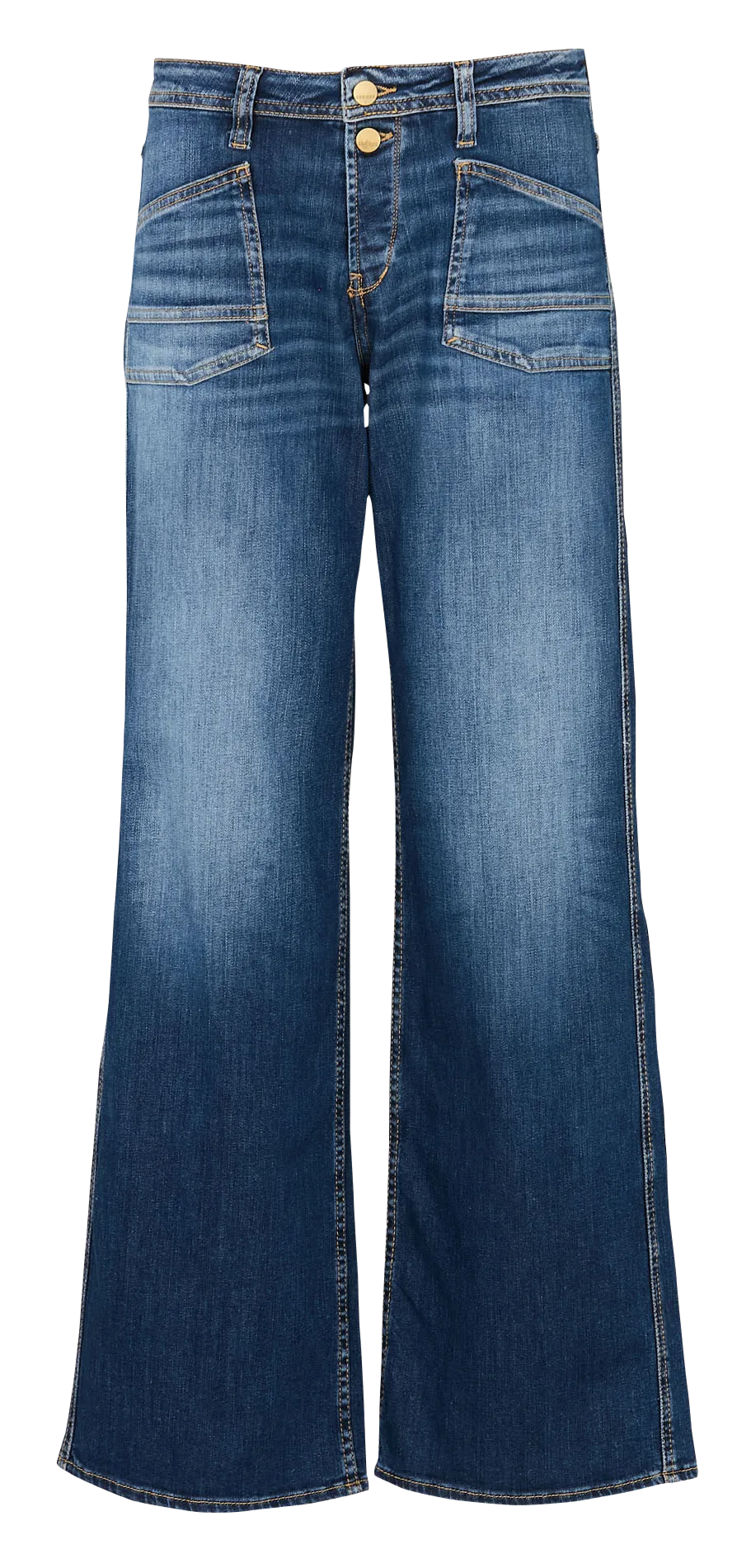 Weite Jeans aus Baumwoll-Mix Blau LAURYN