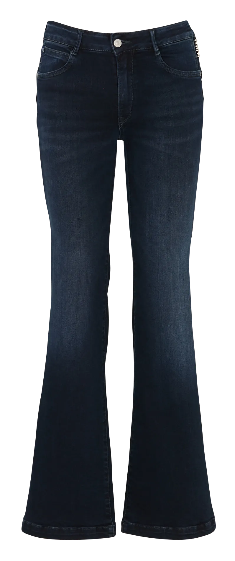 Flared High Waist Jeans aus Baumwoll-Mix Blau PULPHIFL