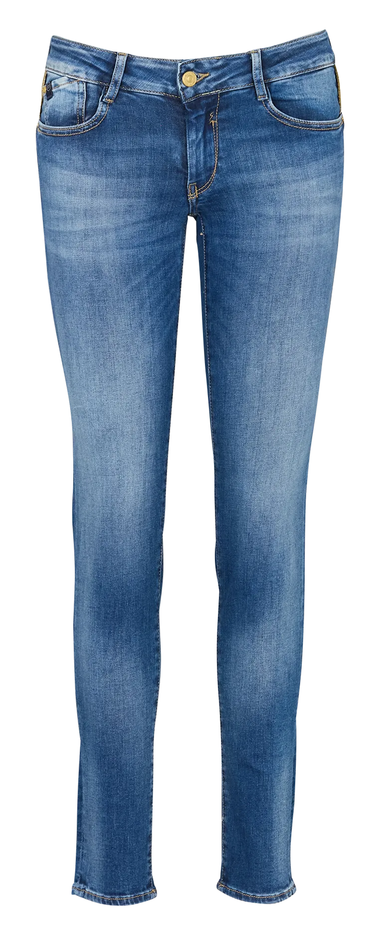 High Waist Slim Fit Jeans Blau PULP