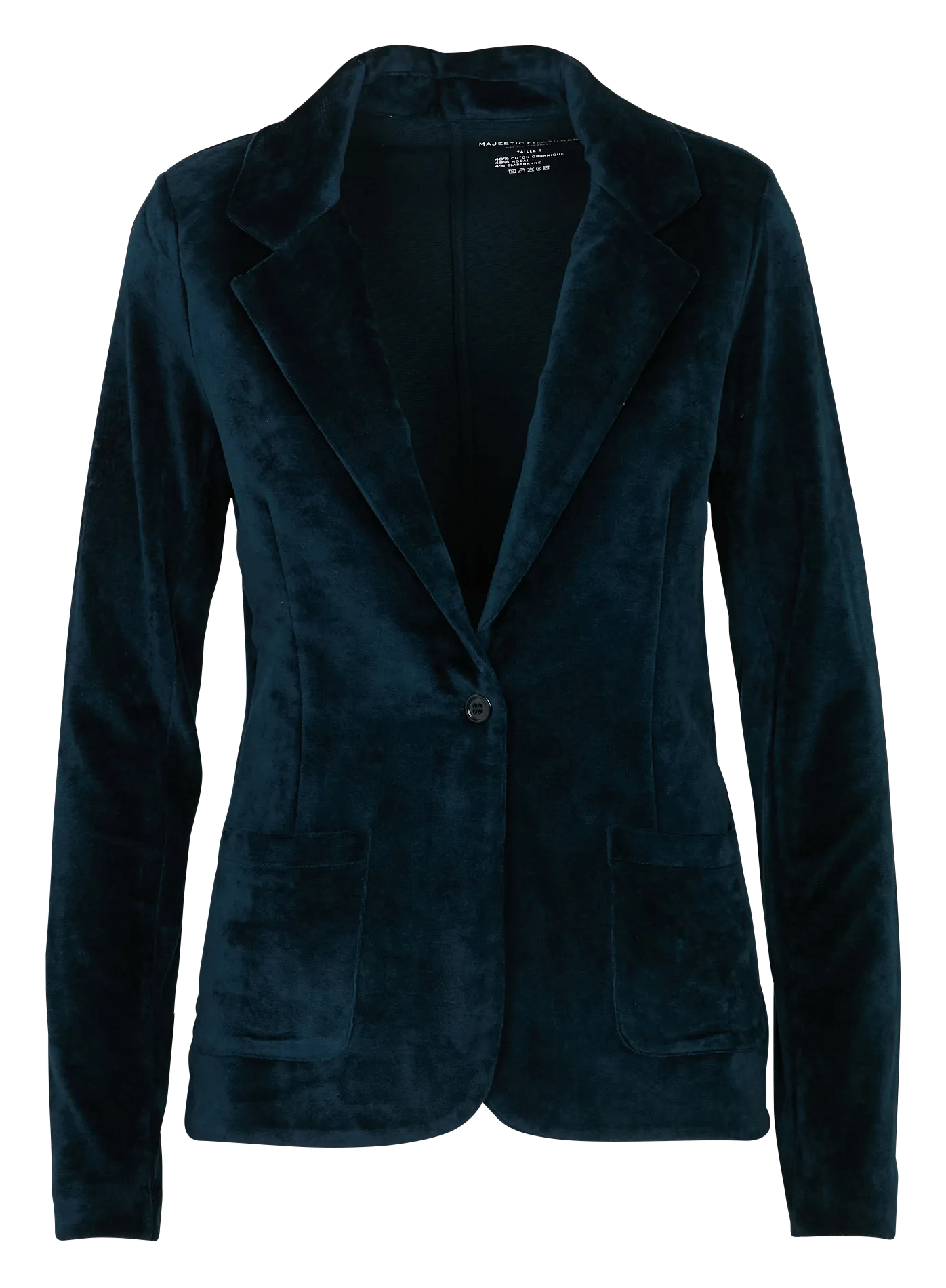 Blazer aus Velours Blau