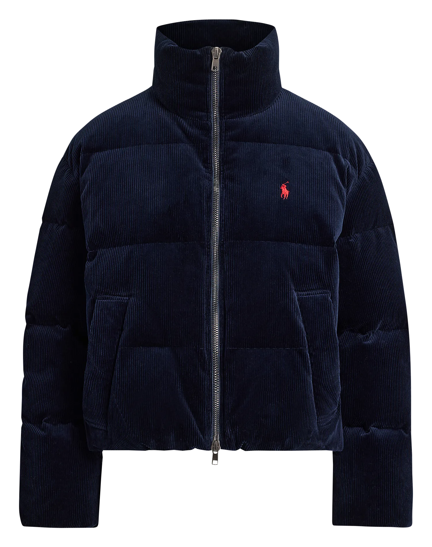 Steppjacke aus Baumwoll-Mix mit Stehkragen Blau