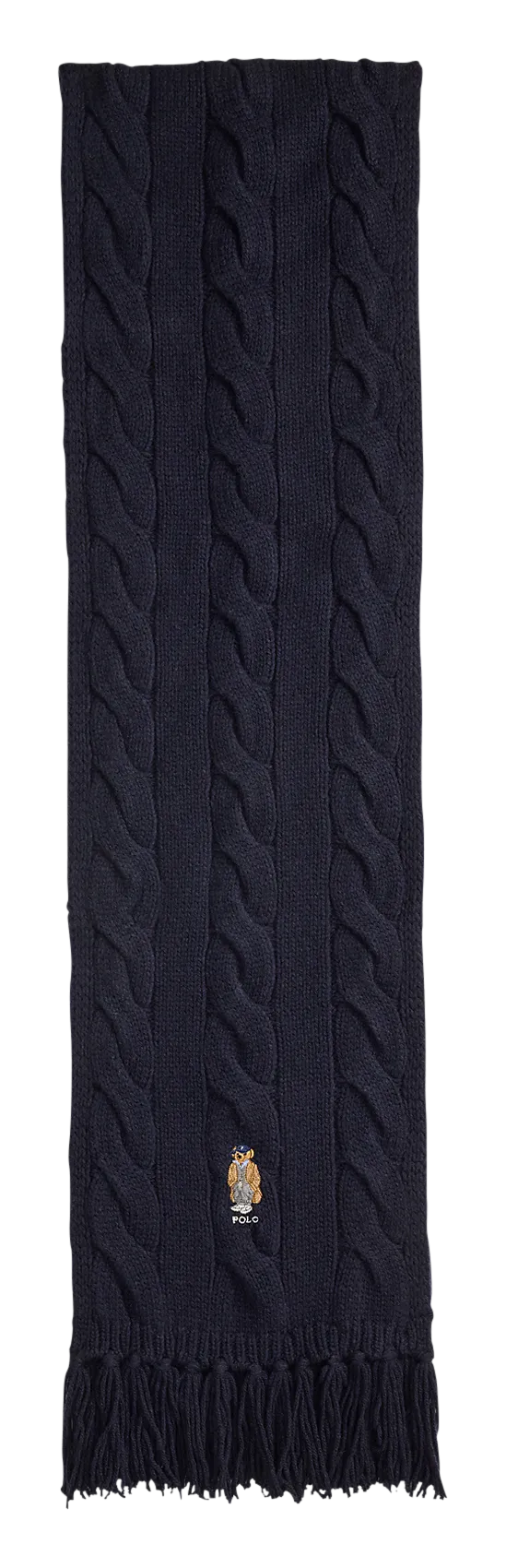 Gewundener Schal aus Wollmischung Blau