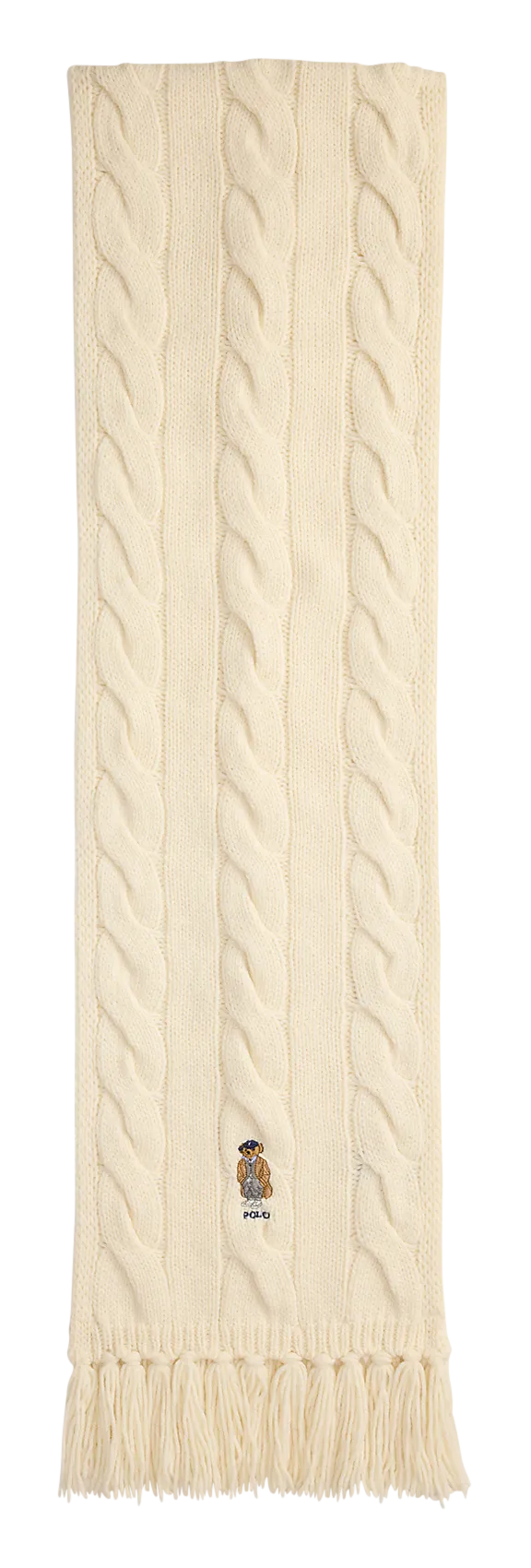 Gewundener Schal aus Wollmischung Weiss