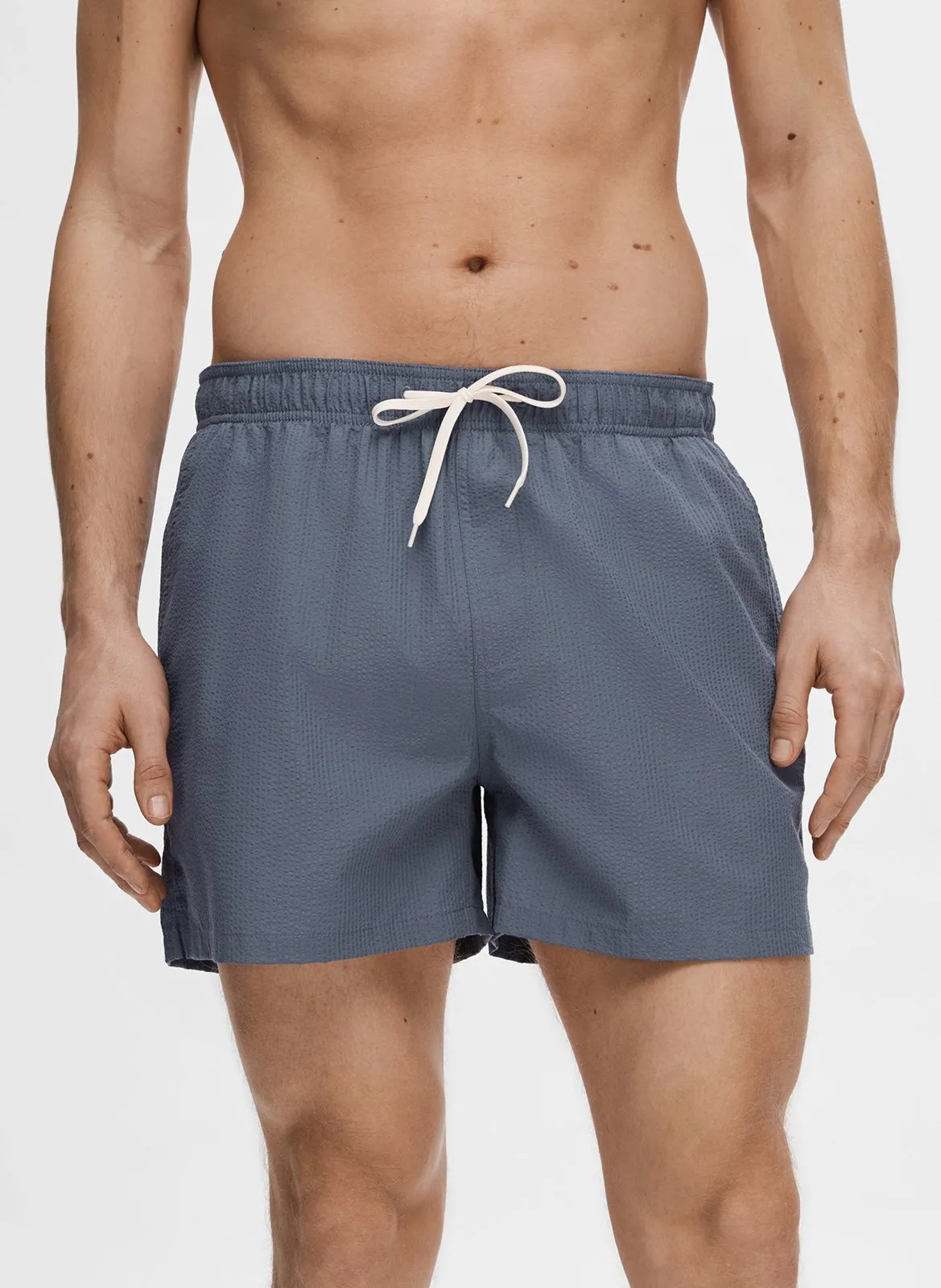 Gerad geschnittene Shorts Blau COOPER