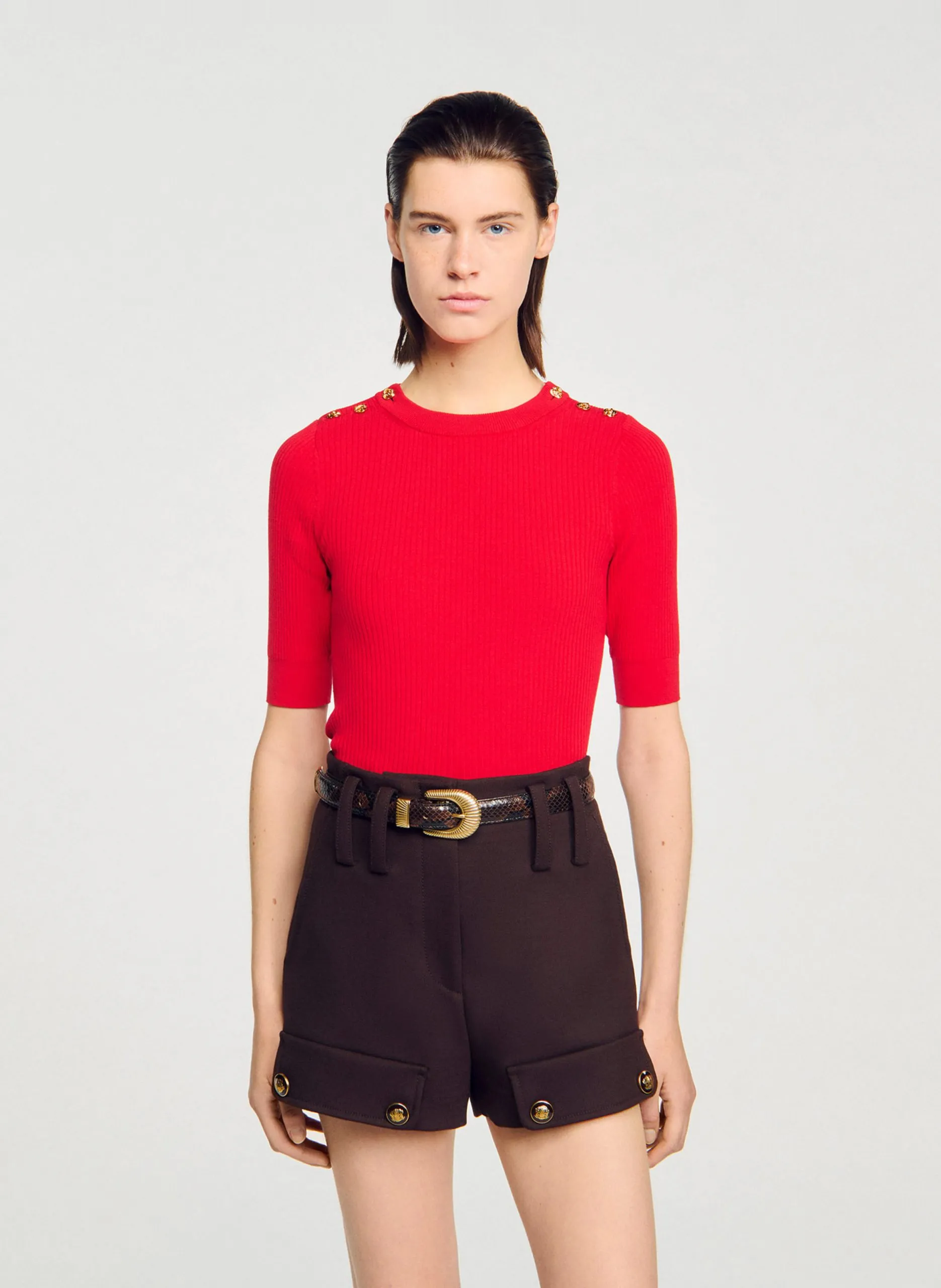 Bedrucktes Viskose-Top Rot