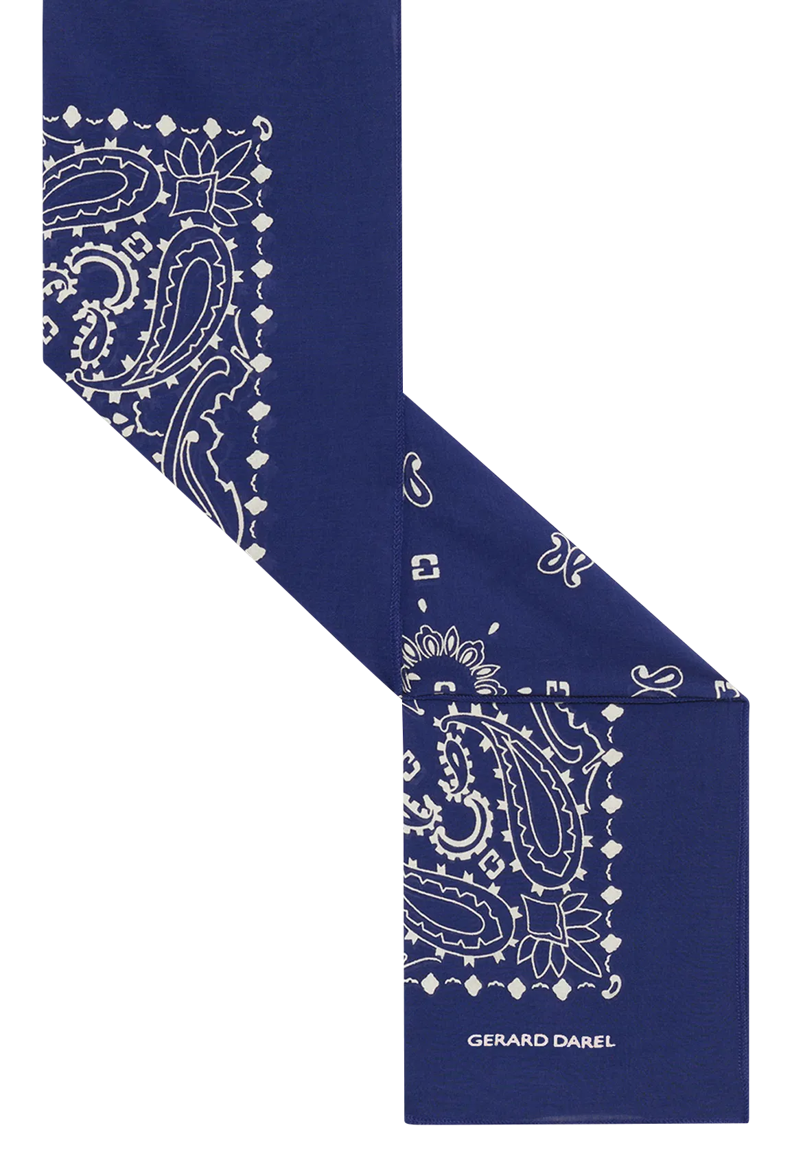 Bedrucktes Baumwoll-Bandana Blau OMAYA