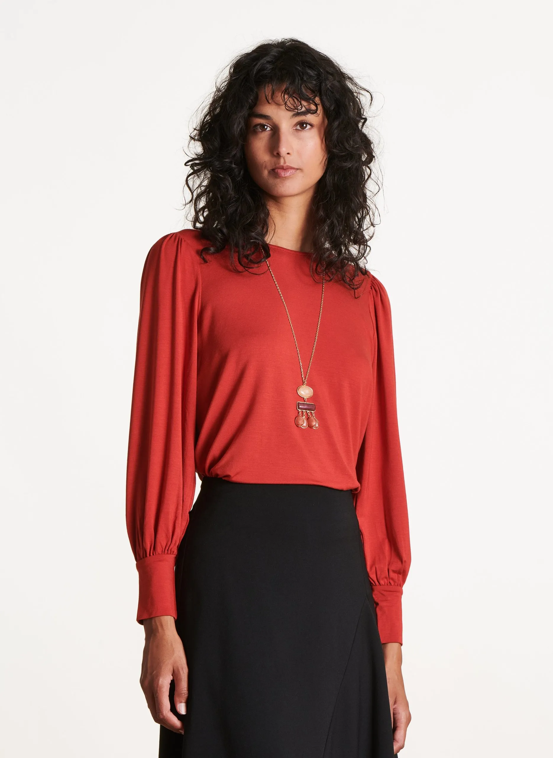 Eyelet - Oversize-T-Shirt Rot