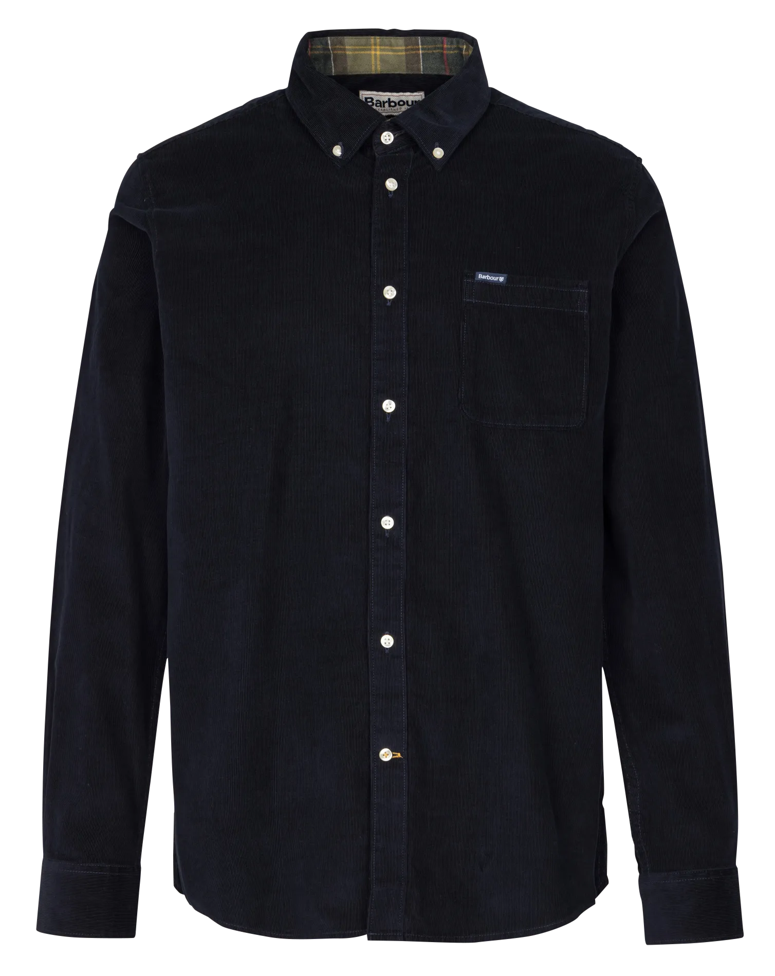 Gerade geschnittenes Langarm-Samtshirt Blau RAMSEY