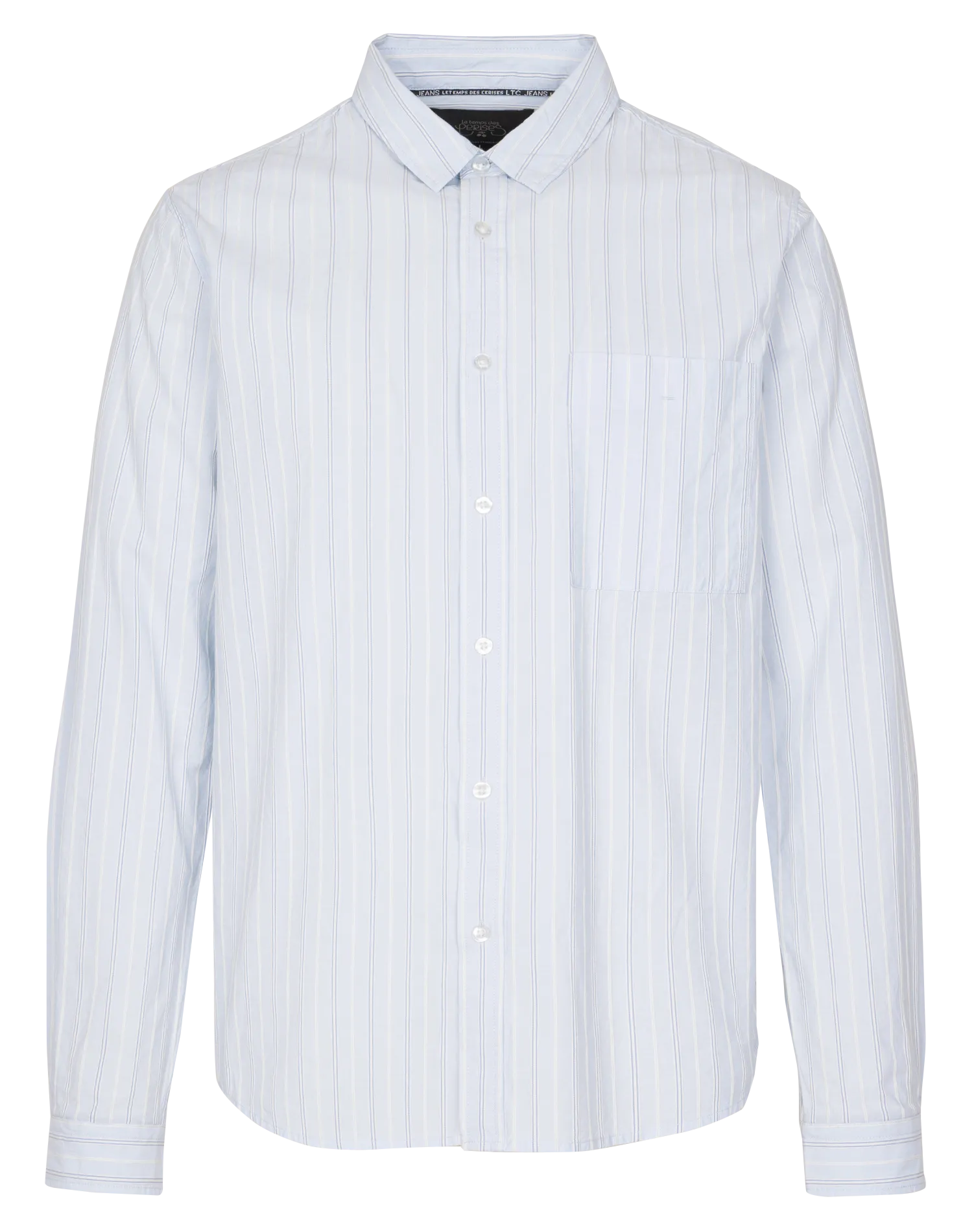 Gerade geschnittenes, gestreiftes Hemd Blau VARDA