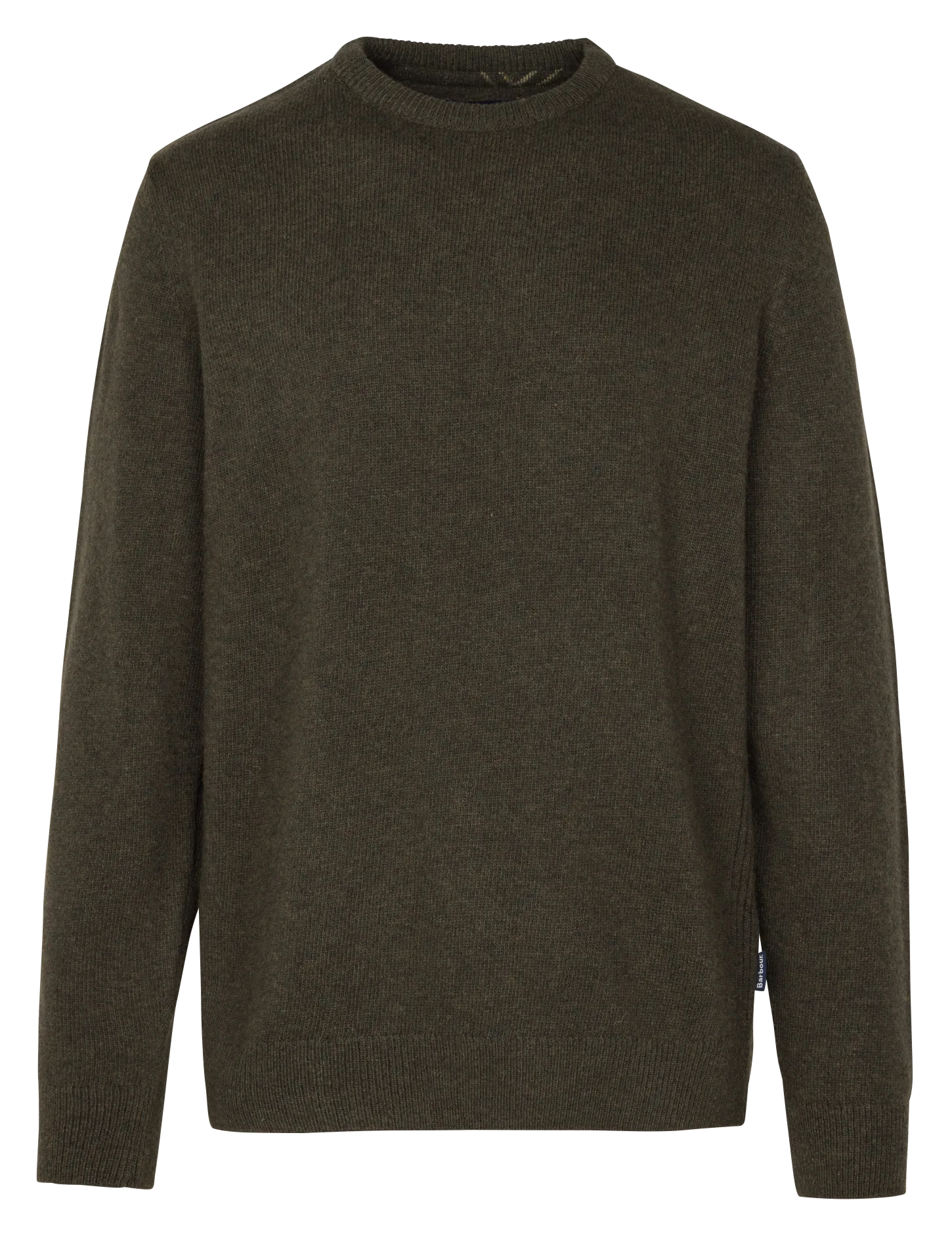 Gerade geschnittener Wollpullover Khaki HOLDEN
