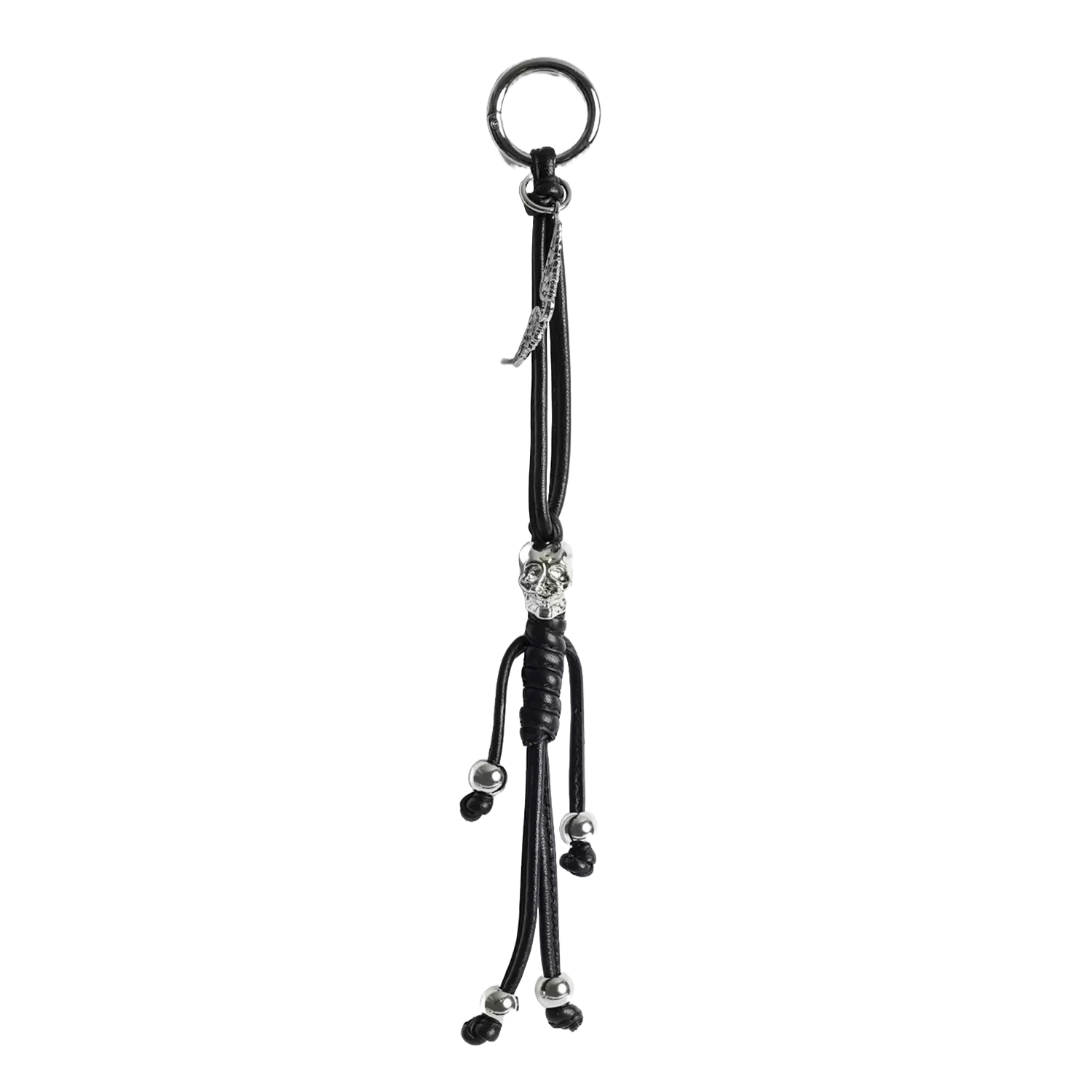 Zizi - Schlüsselanhänger aus Leder Schwarz SKULL