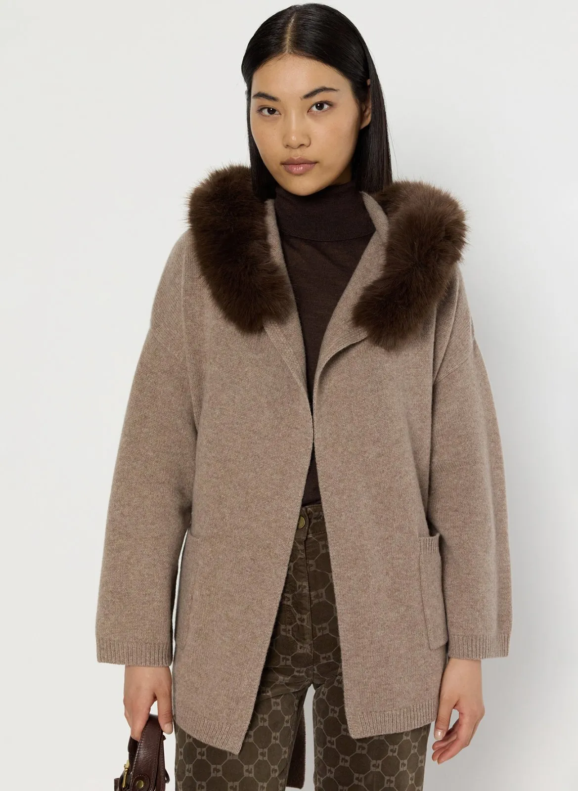 Strickjacke aus Kaschmir Beige ELO