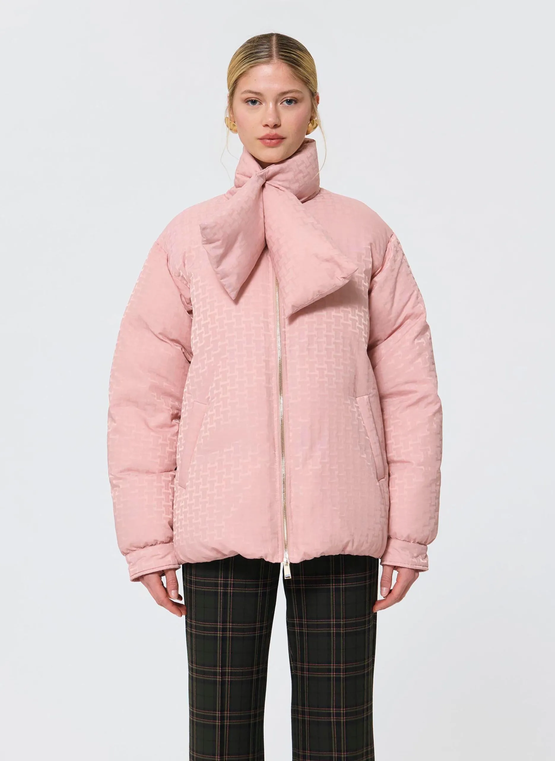 Steppjacke mit Stehkragen und Revers Beige DENISE