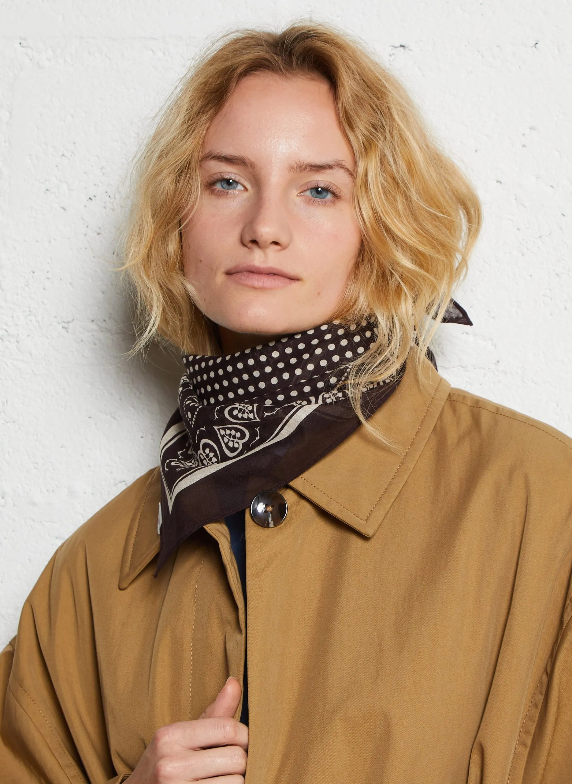 Bedrucktes Baumwolltuch Braun