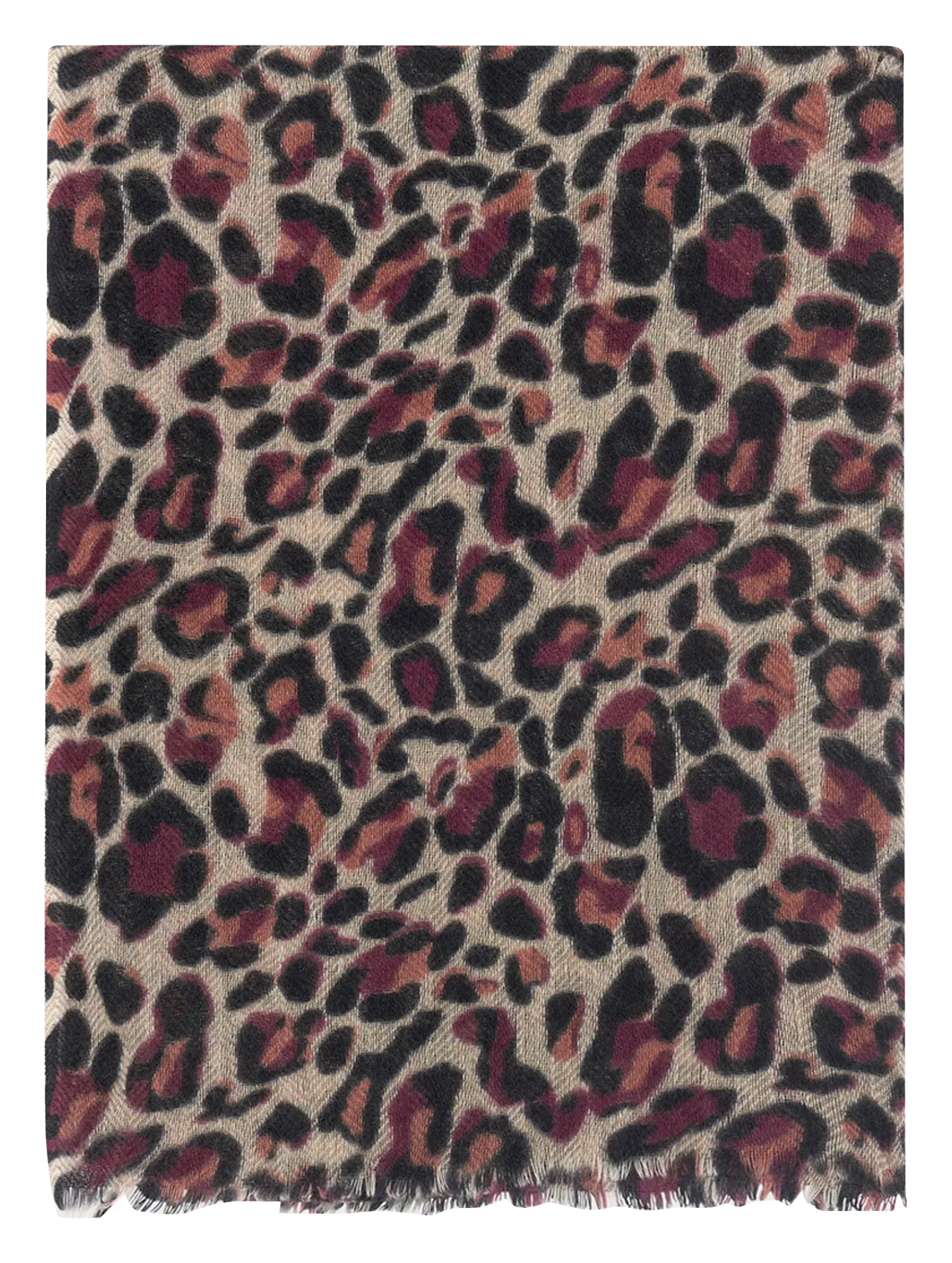 Bedruckter Schal aus Wolle und Kaschmir Rot RAMONA