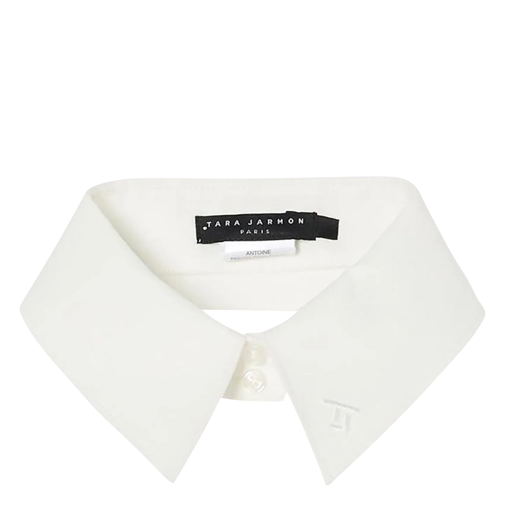 Abnehmbarer klassischer Kragen aus Baumwolle Weiss ANTOINE