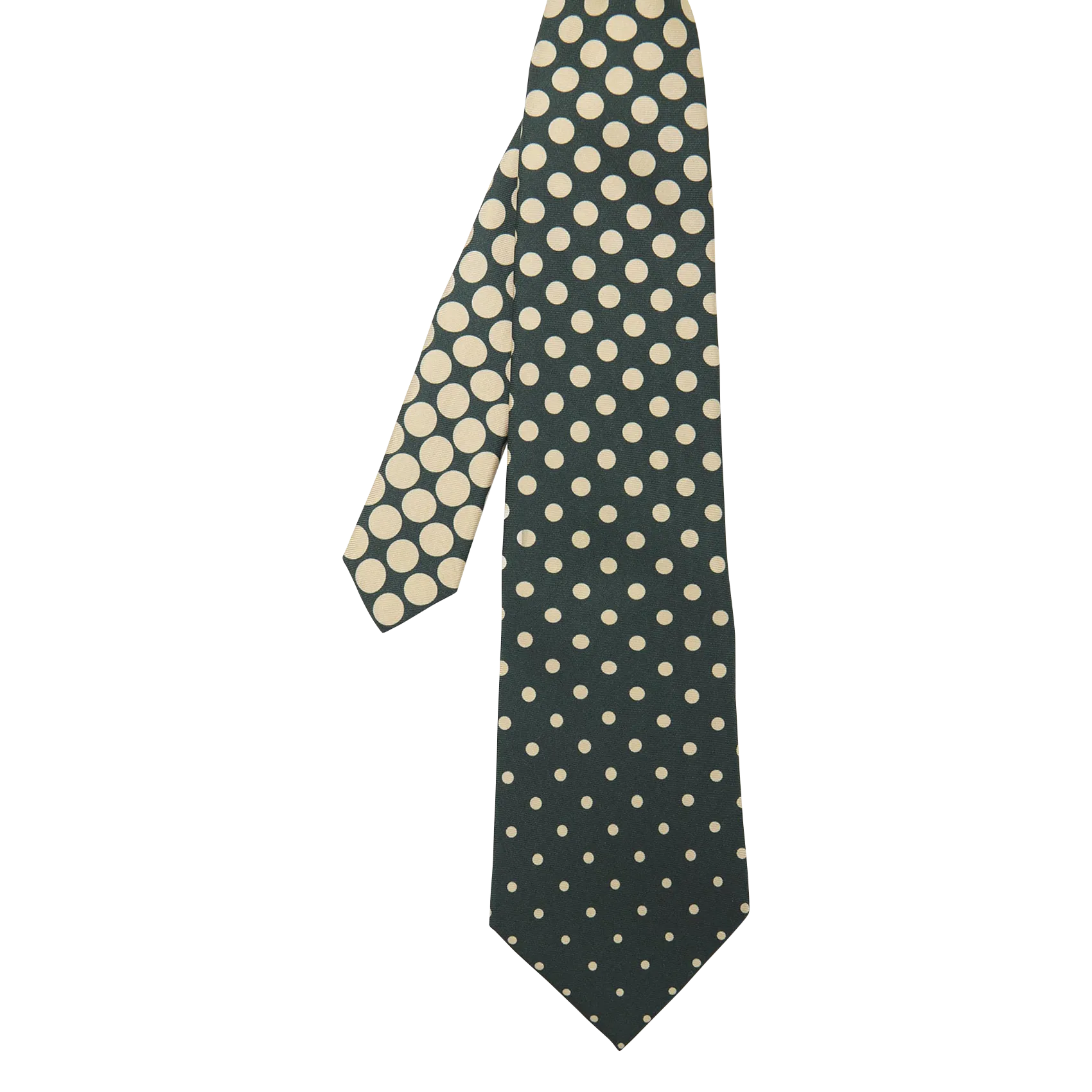 Punkte Seidenkrawatte Grun ELLA