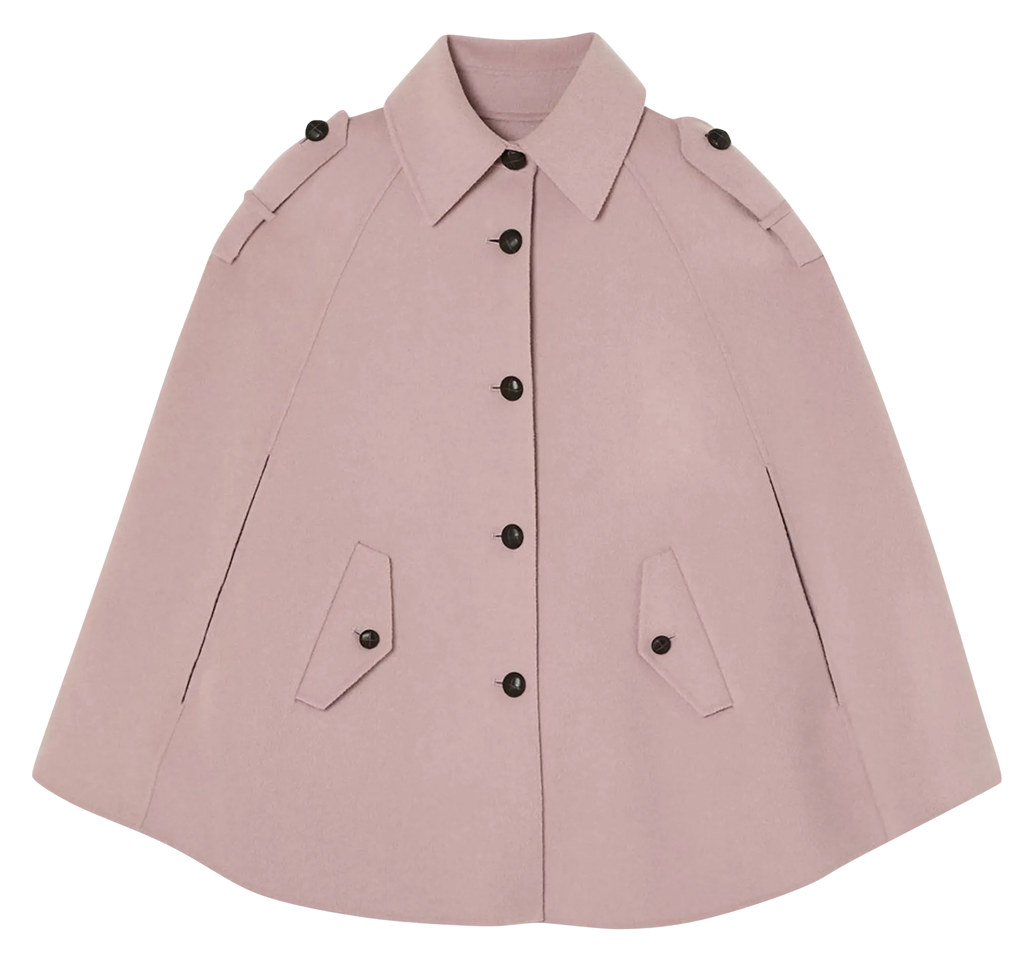 Mantel aus Woll-Mix mit klassischem Kragen Beige MAJORELLE