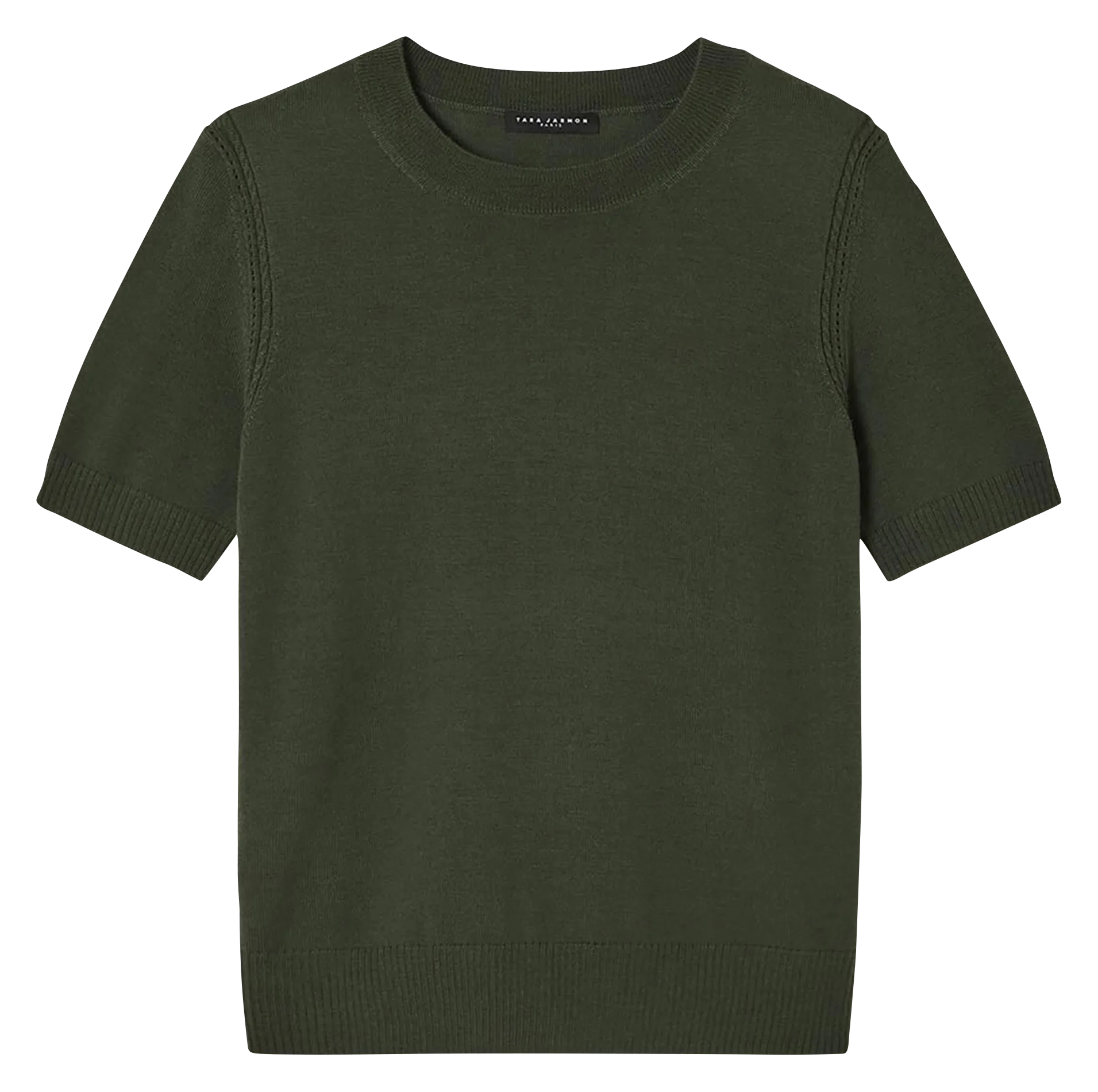 Abidjan - Wollpullover mit Rundhalsausschnitt Grun PICA