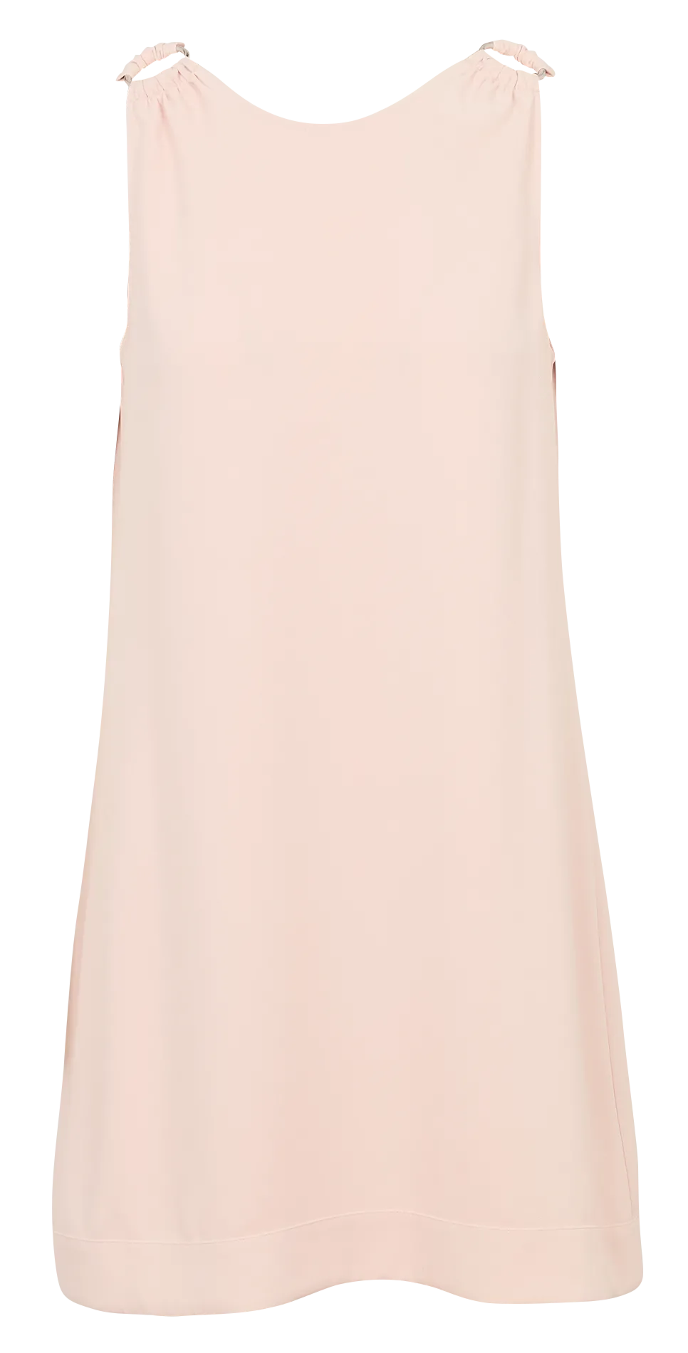Kurzes ärmelloses Kleid mit Ringen Rosa ROSANNA