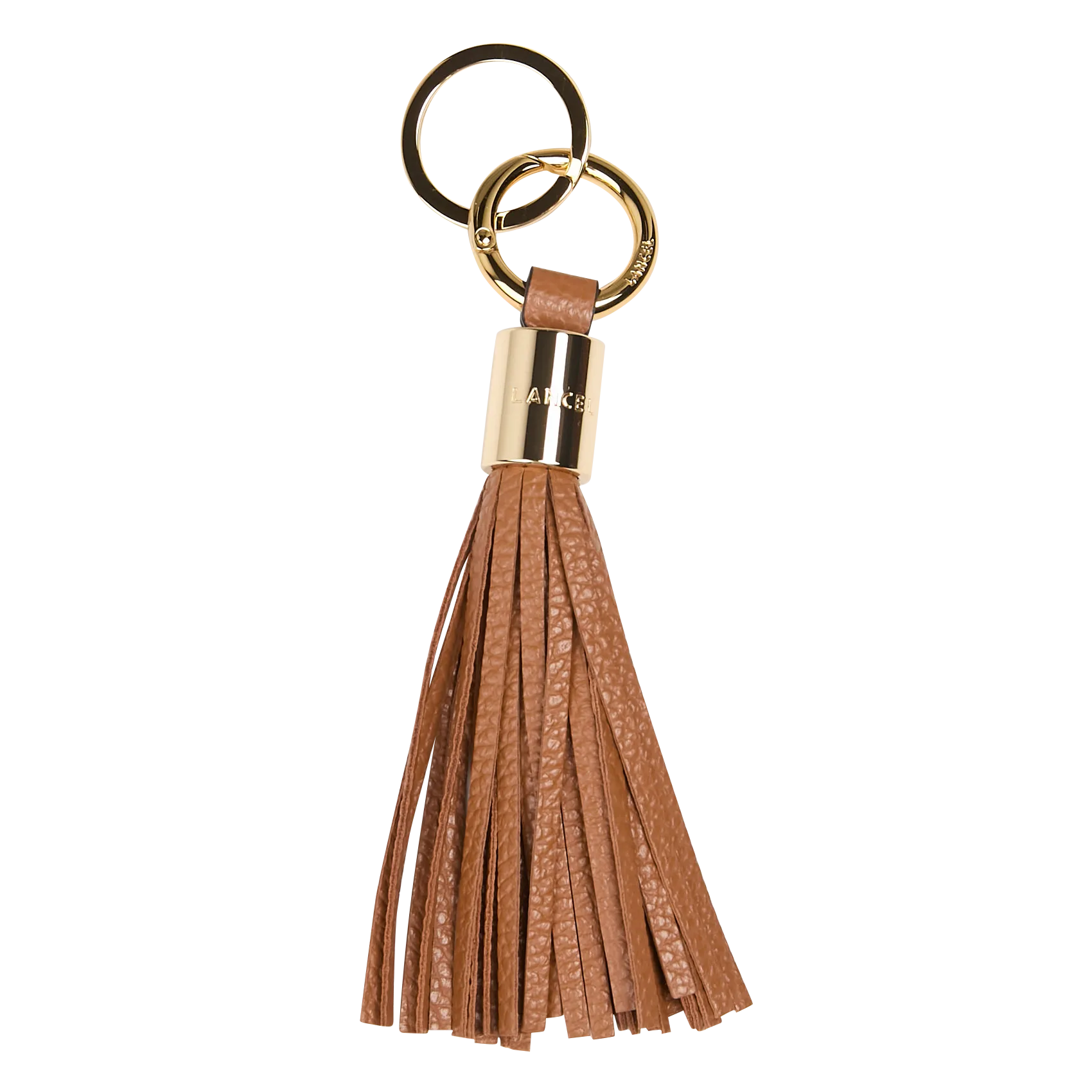 Schlüsselanhänger mit Lederpompon Beige PREMIER FLIRT