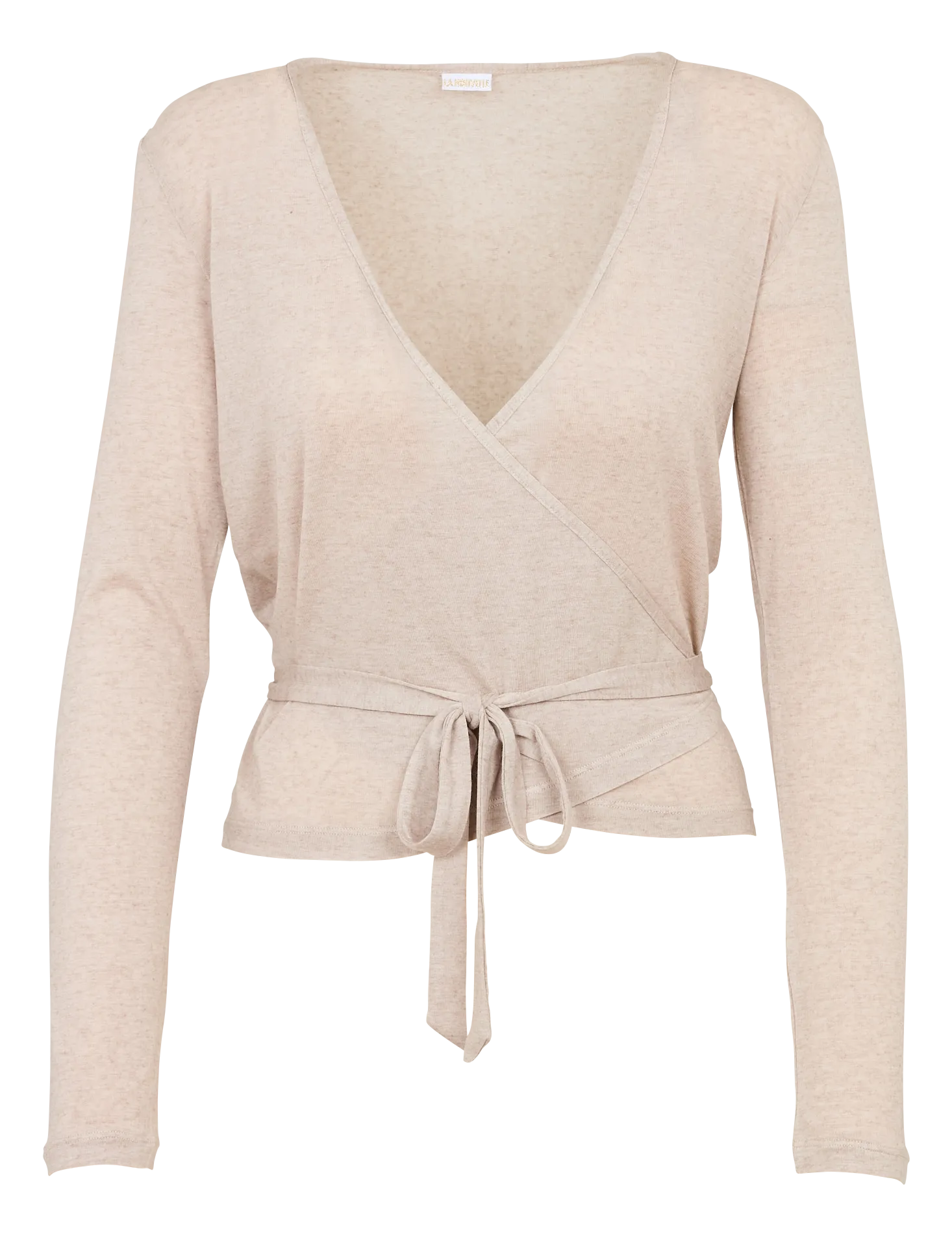 Langarm Wickeltop Beige VLAD